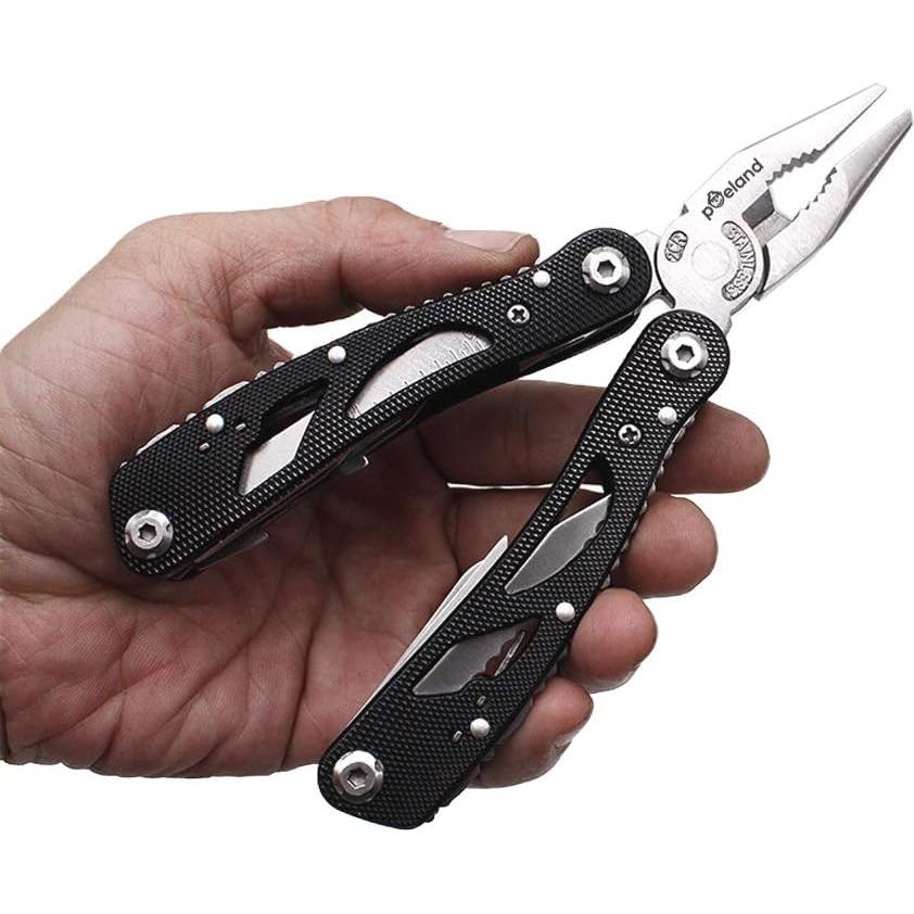 Alicate Multiherramienta Poeland 14 en 1 Acero Inoxidable Negro