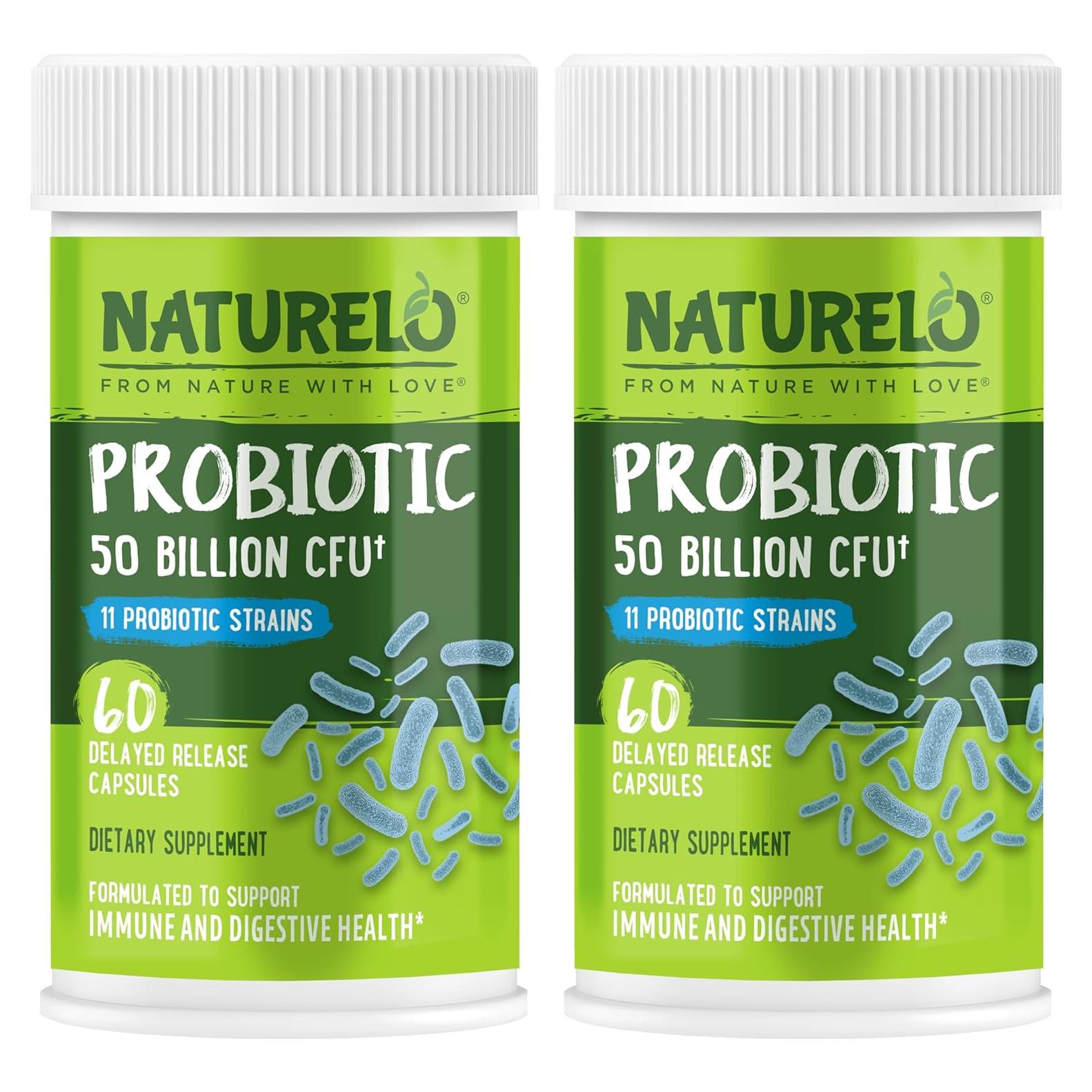 Probioticos NATURELO 60 Cápsulas Vegetarianas - 11 Cepas