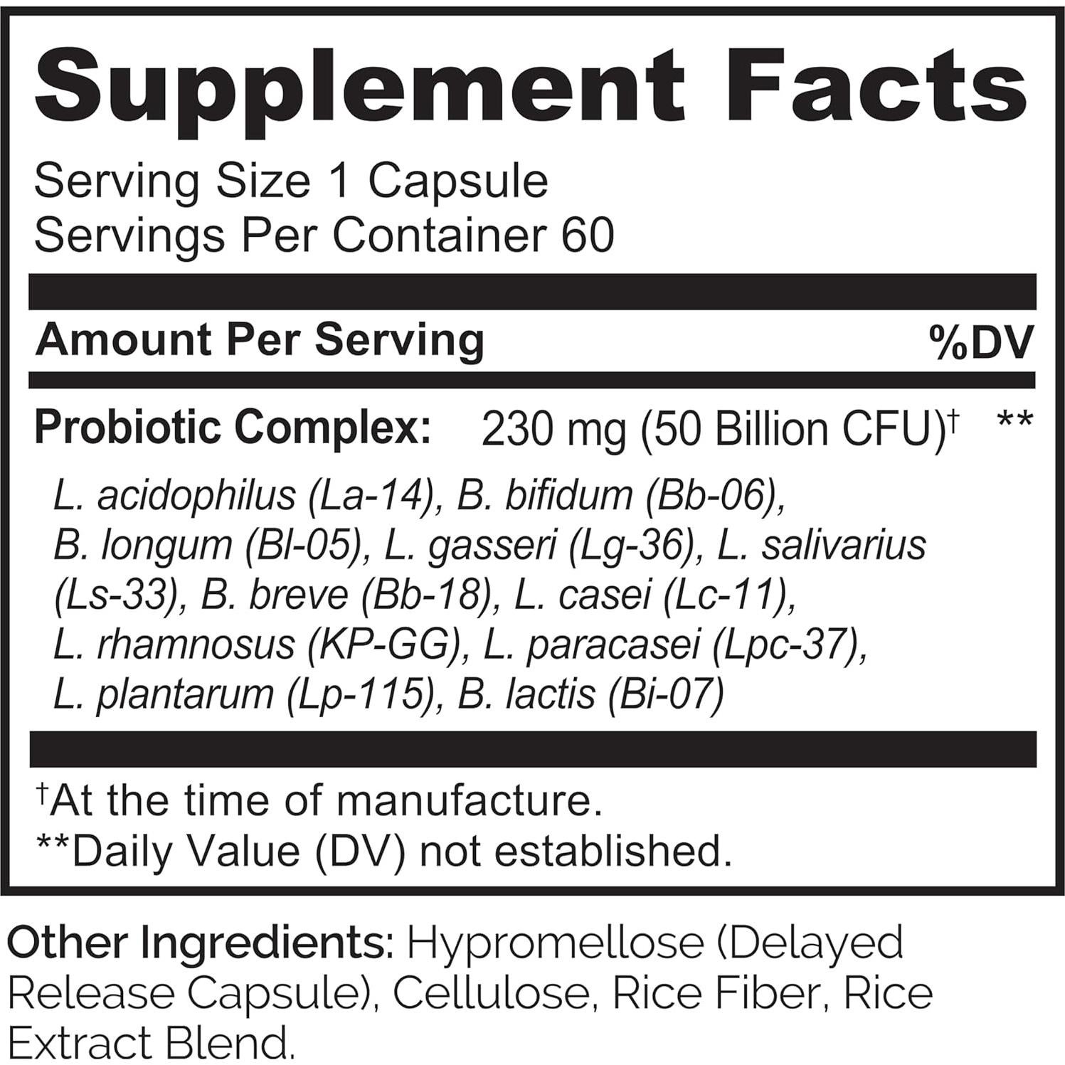 Probioticos NATURELO 60 Cápsulas Vegetarianas - 11 Cepas