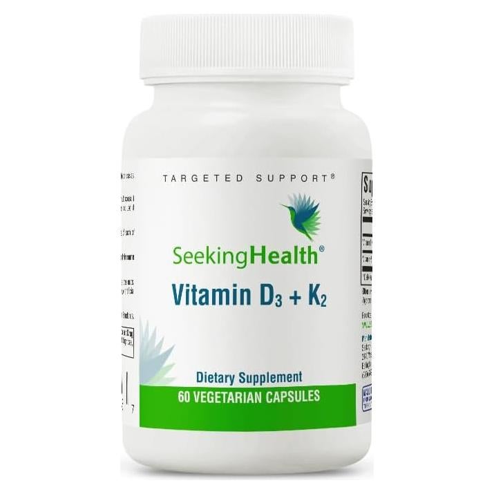Vitamina D3 5000 UI + K2 100 mcg Seeking Health - 60 Cápsulas Vegetarianas