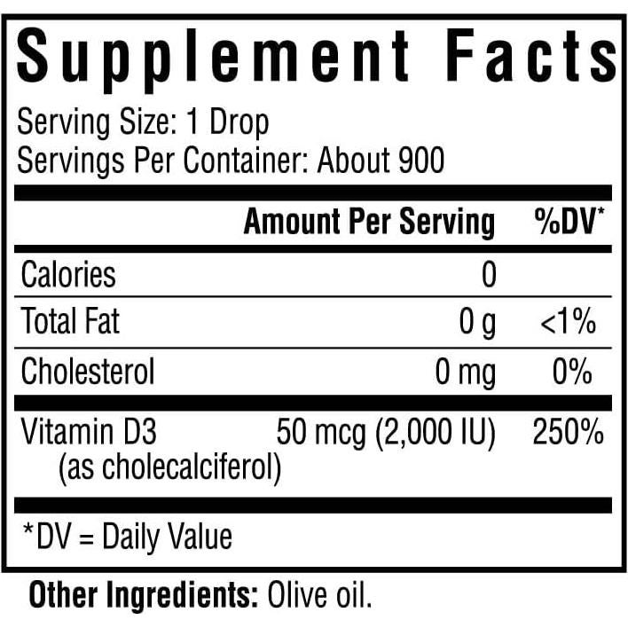 Gotas de Vitamina D3 Seeking Health 2000 UI 30 ml Suplemento