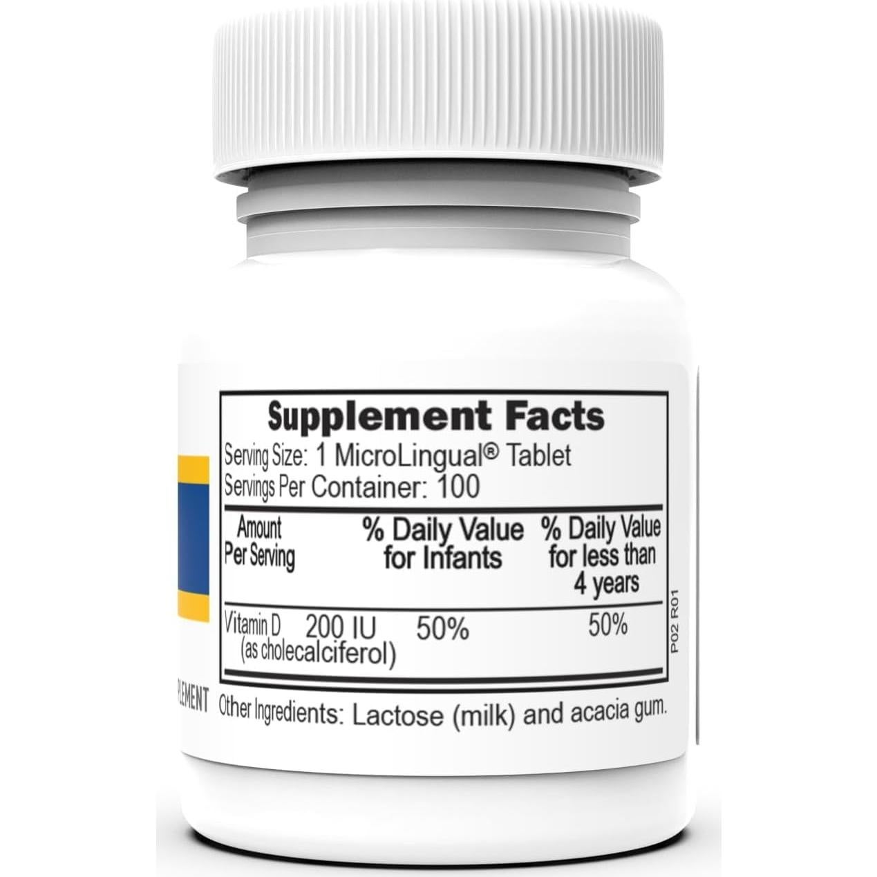 Suplemento de Vitamina D3 para Bebés Superior Source - 100 Tabletas MicroLinguales