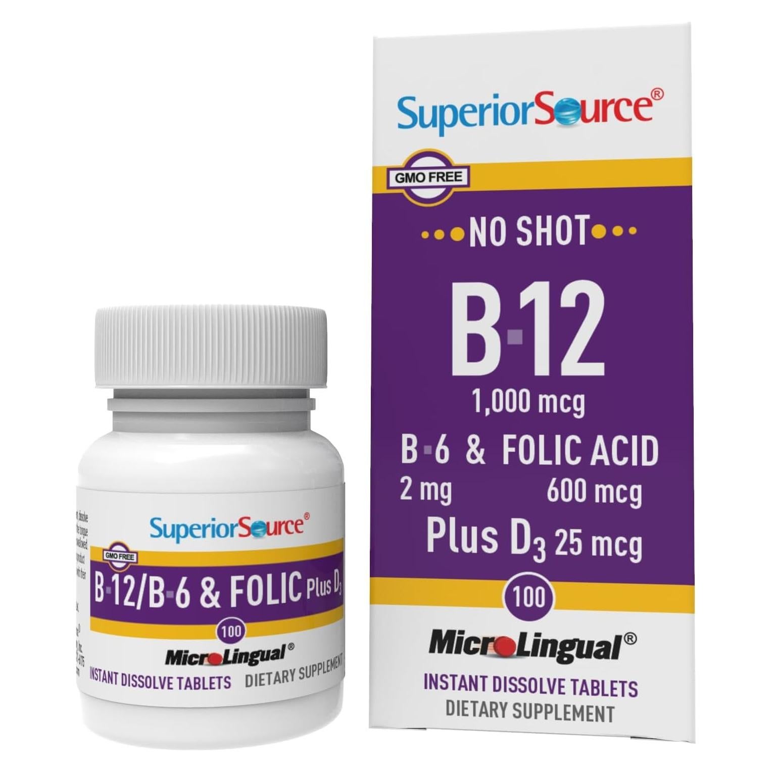 Vitamina B-12 Sublingual 1000 mcg Superior Source - Energía y Salud