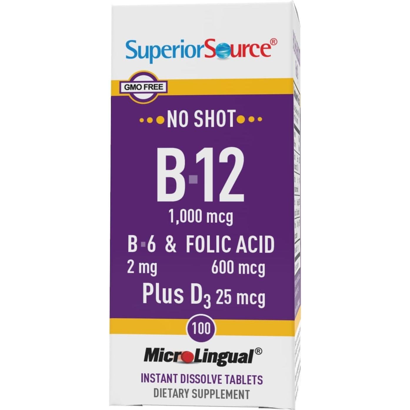 Vitamina B-12 Sublingual 1000 mcg Superior Source - Energía y Salud