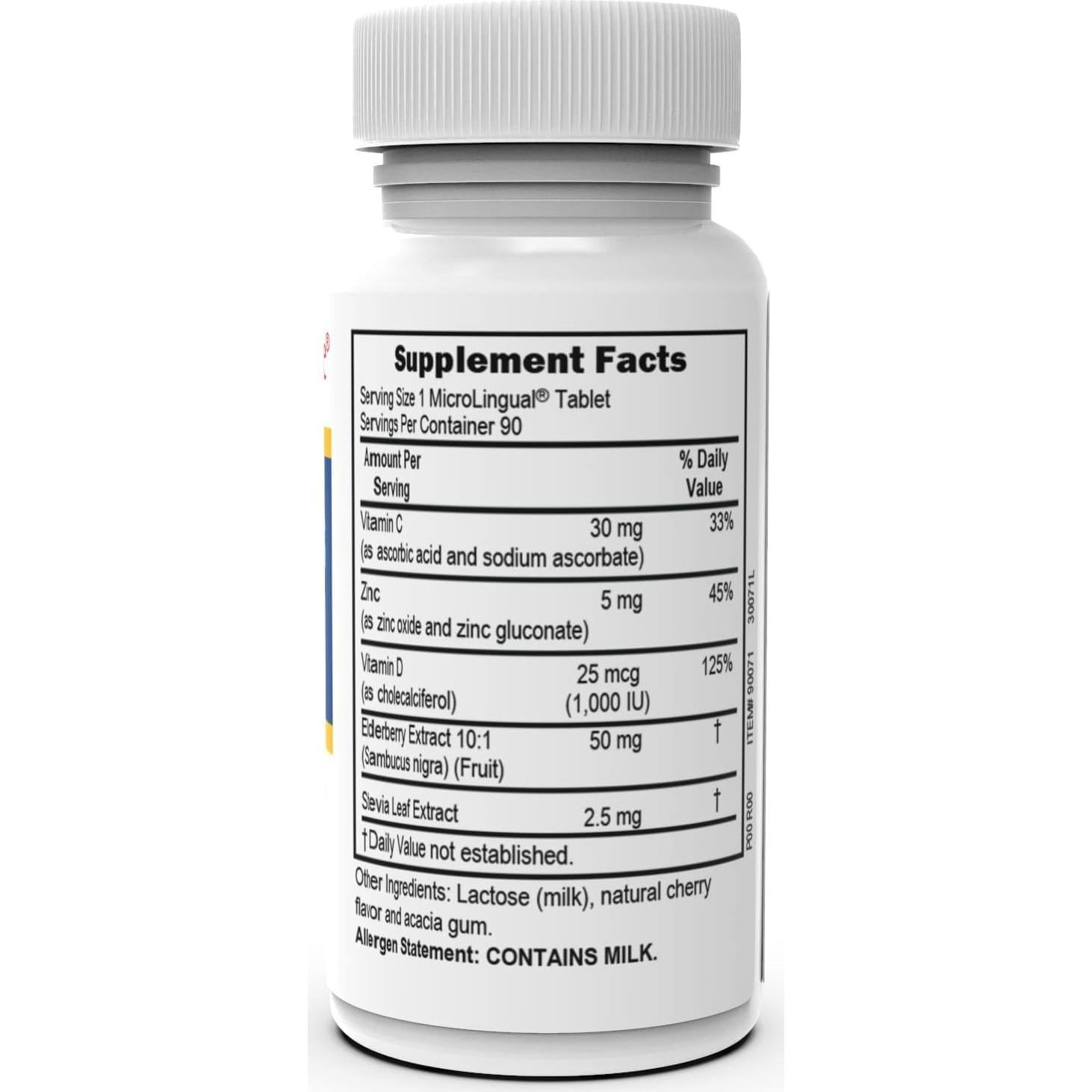 Suplemento de Zinc Superior Source con Vitamina C y D3 - 90 Tabletas Disolubles