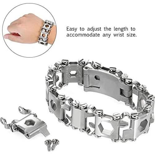 Pulsera Multiherramienta 29 en 1 Acero Inoxidable 22cm