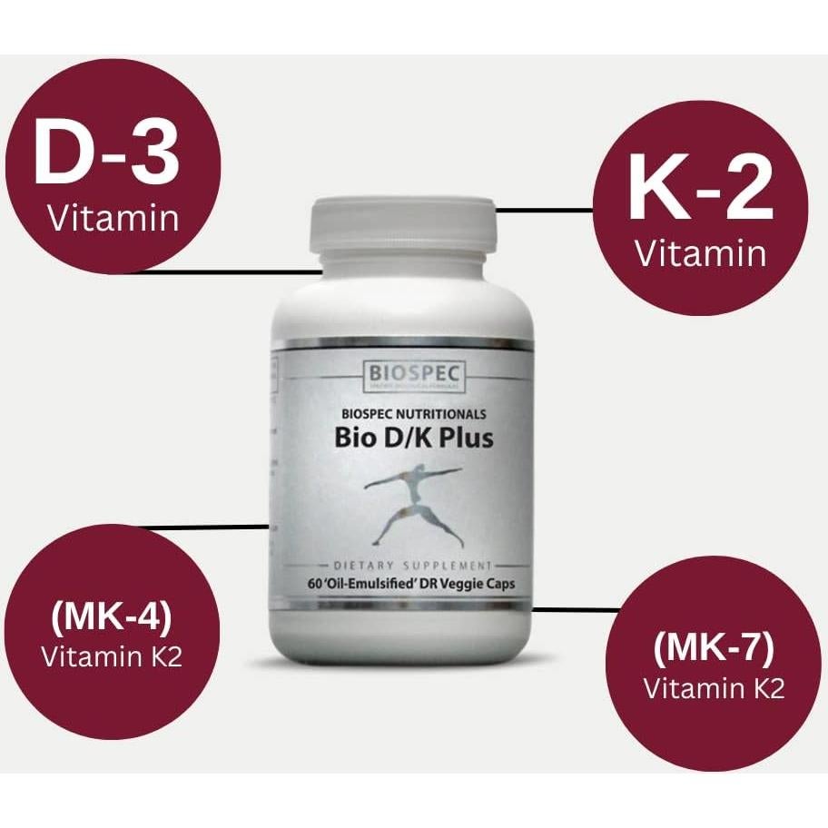 Bio D/K Plus - Vitamina D3 5000 UI + K2 200 mcg Liposomal