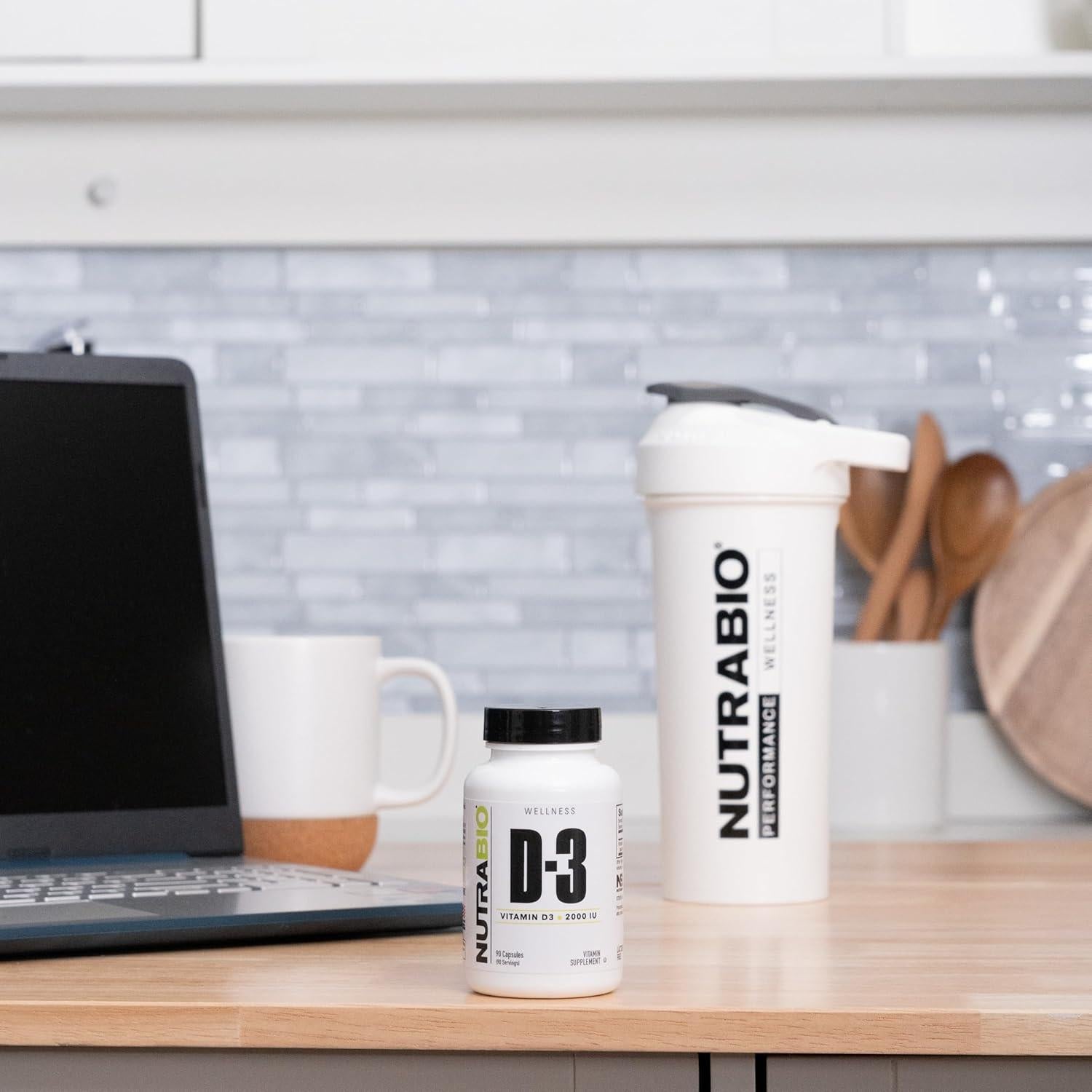 Vitamina D3 NutraBio 2000 UI - 90 Cápsulas Vegetales