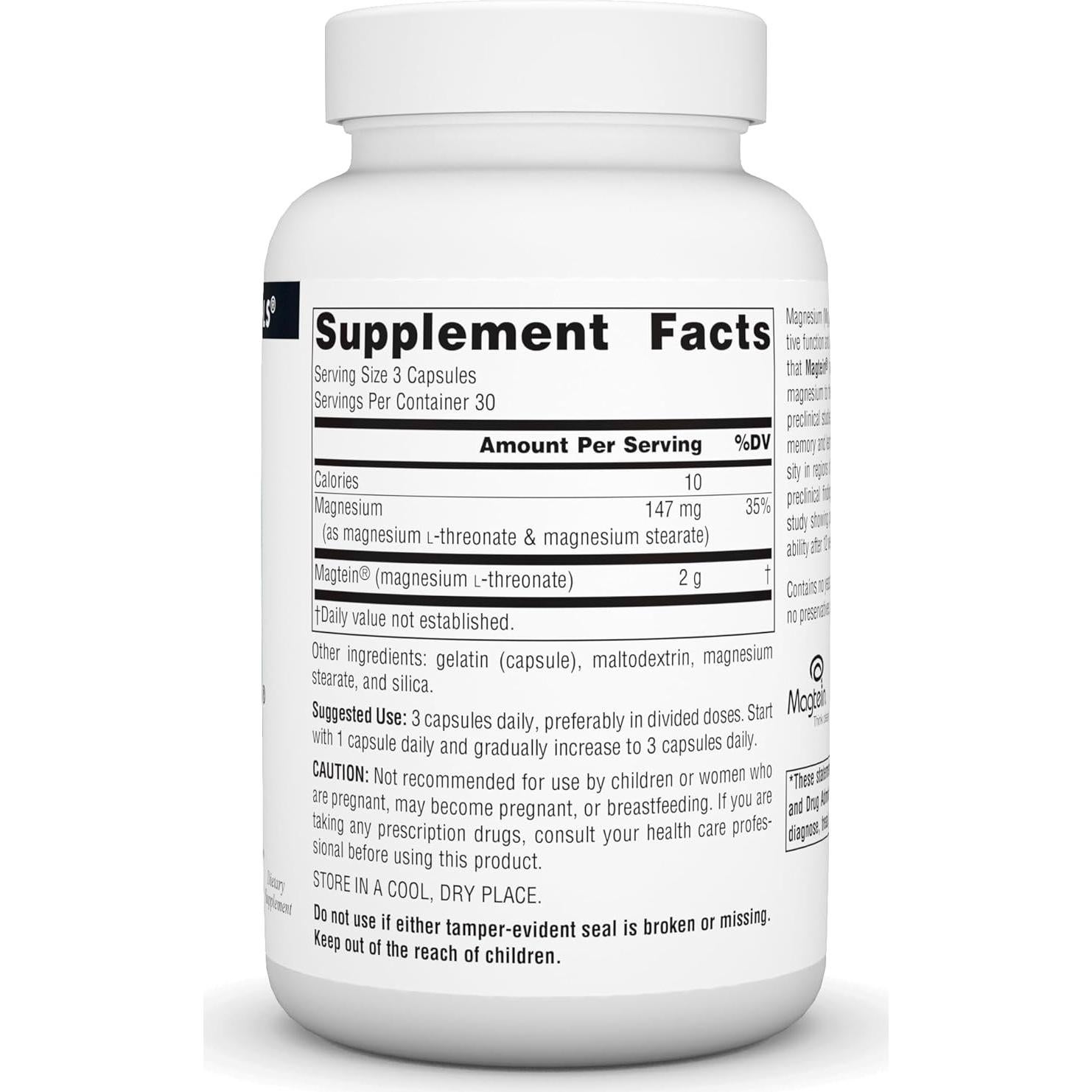 Source Naturals Magtein Magnesio L-Treonato 667mg 90 Cápsulas