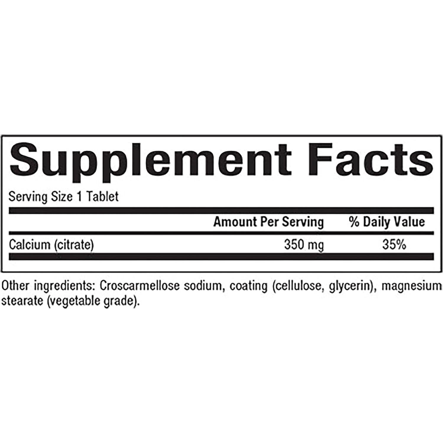 Citrato de Calcio Factores Naturales 90 tabletas 190g