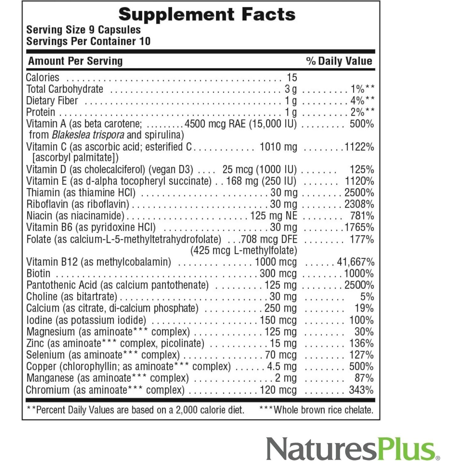 Multivitamínico Natures Plus Fuente de Vida Oro 90 Cápsulas