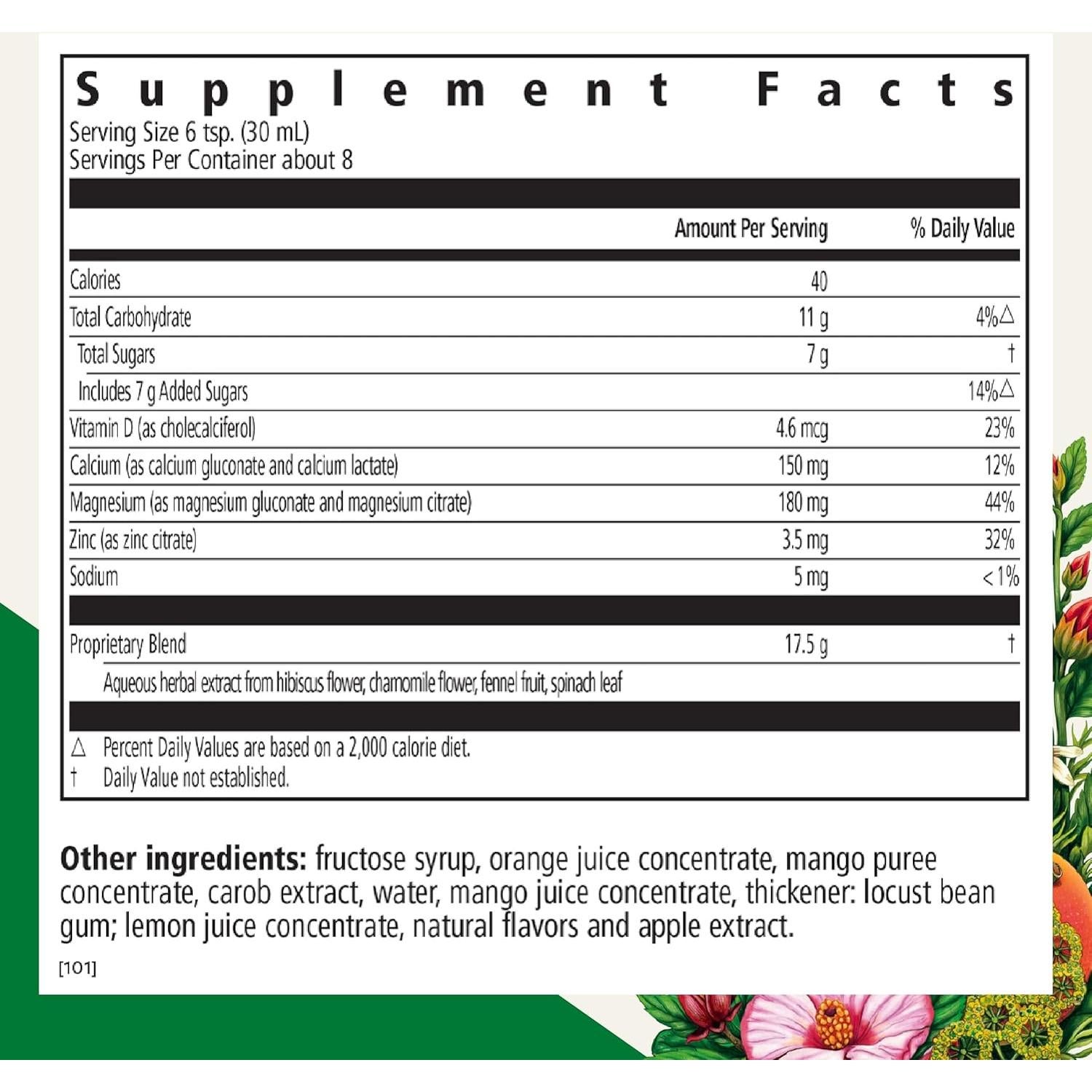 Floradix Suplemento Líquido de Calcio y Magnesio 250 ml