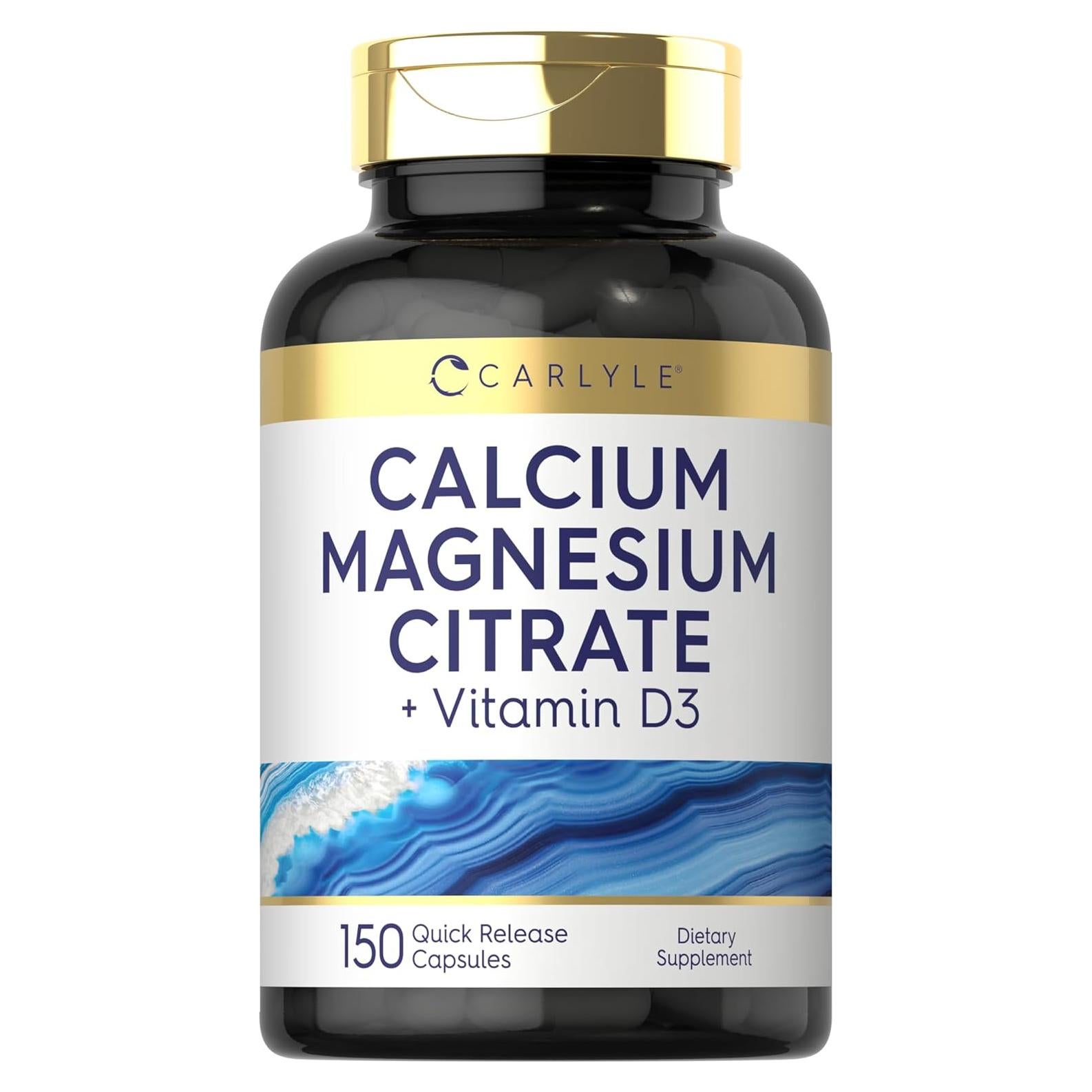 Citrato de Calcio y Magnesio Carlyle con Vitamina D3 150 Cápsulas