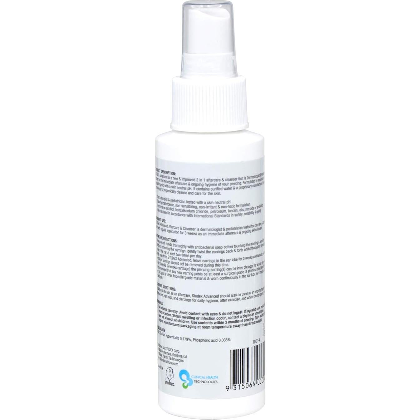 Spray Limpieza Piercings Studex Advanced 2-en-1 100 ml