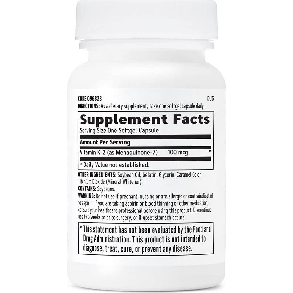 GNC Vitamina K-2 100 mcg - 60 Gelatinas Blandas para Huesos