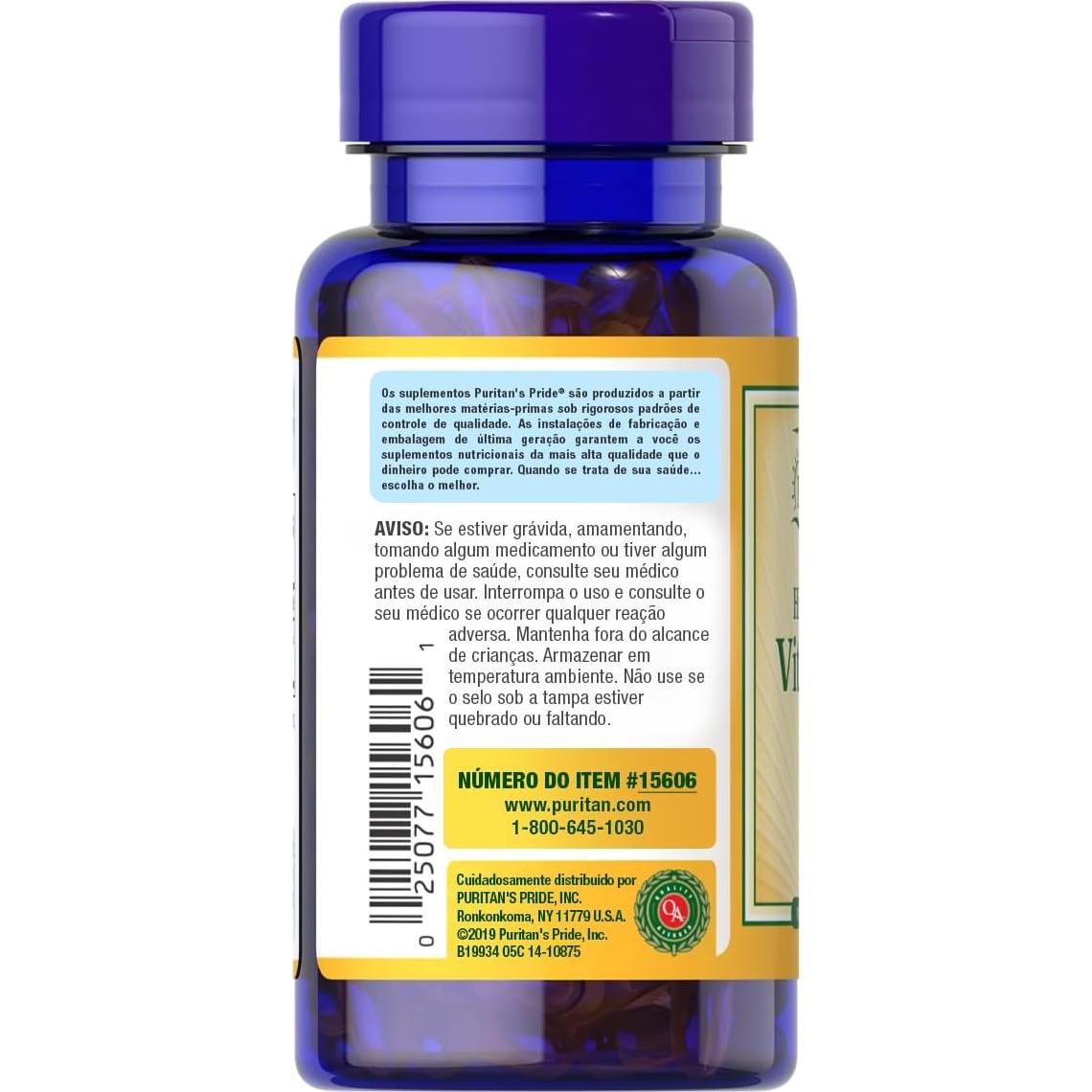 Vitamina D3 1000 UI Puritan's Pride 200 Gelatinas Blandas