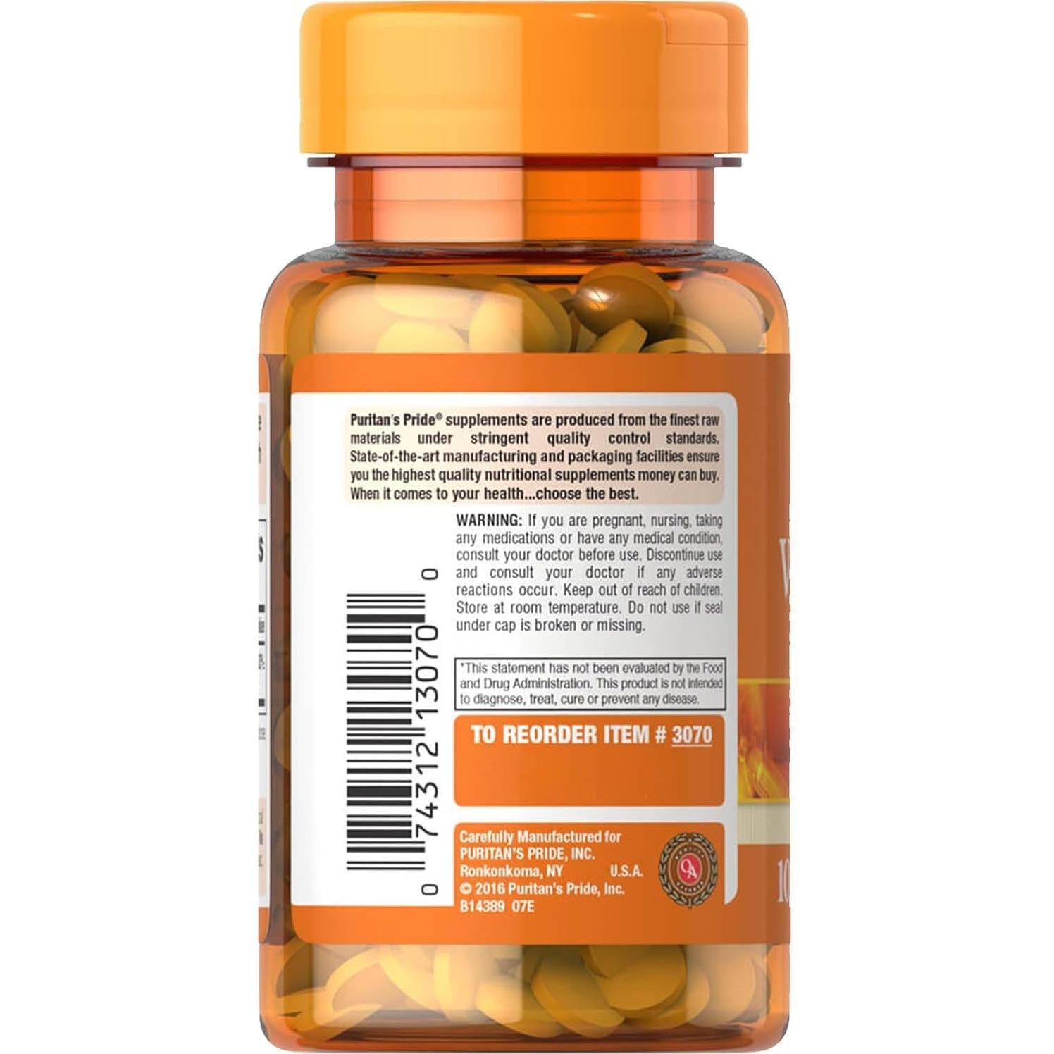 Suplemento de Vitamina K Puritan's Pride 100mcg 100 Tabletas
