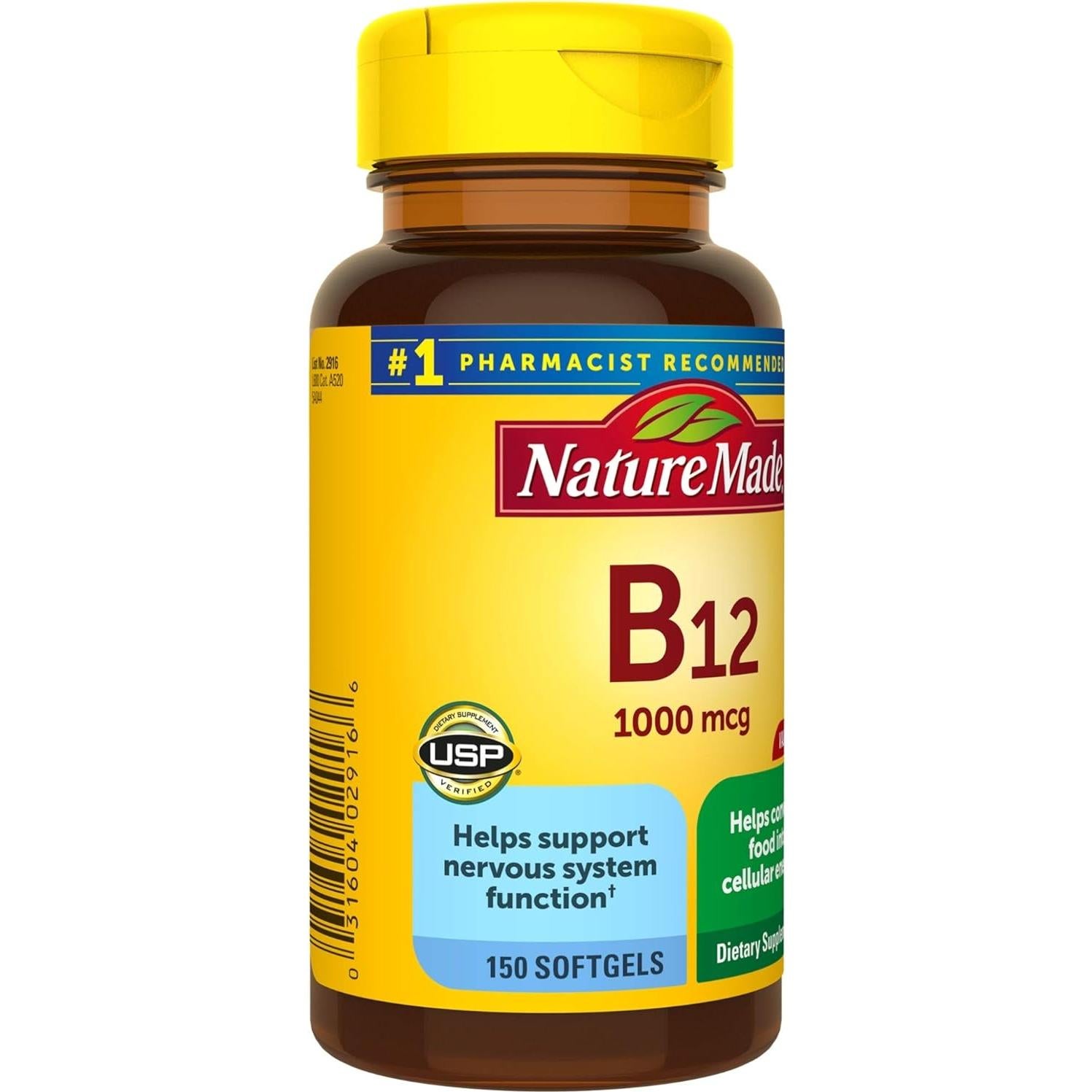Vitamina B12 1000 mcg Softgels Pharmavite 150 Cápsulas