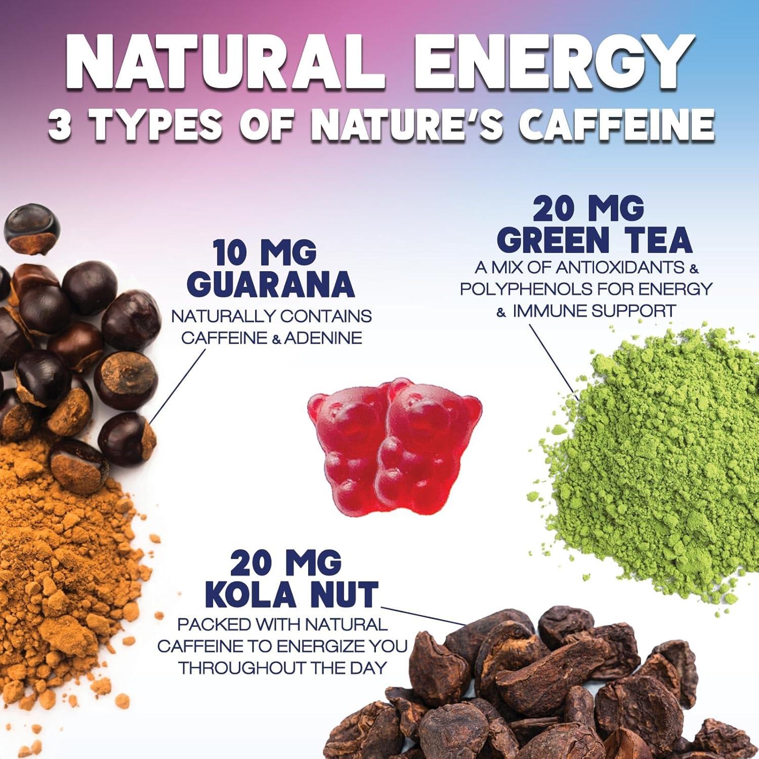 Gomitas de Energía Nature's Nutrition 120 masticables B12 Té Verde