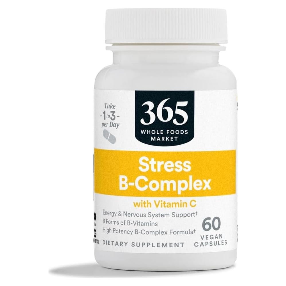 B-Complejo de Estrés 365 Whole Foods - 60 Cápsulas Veganas