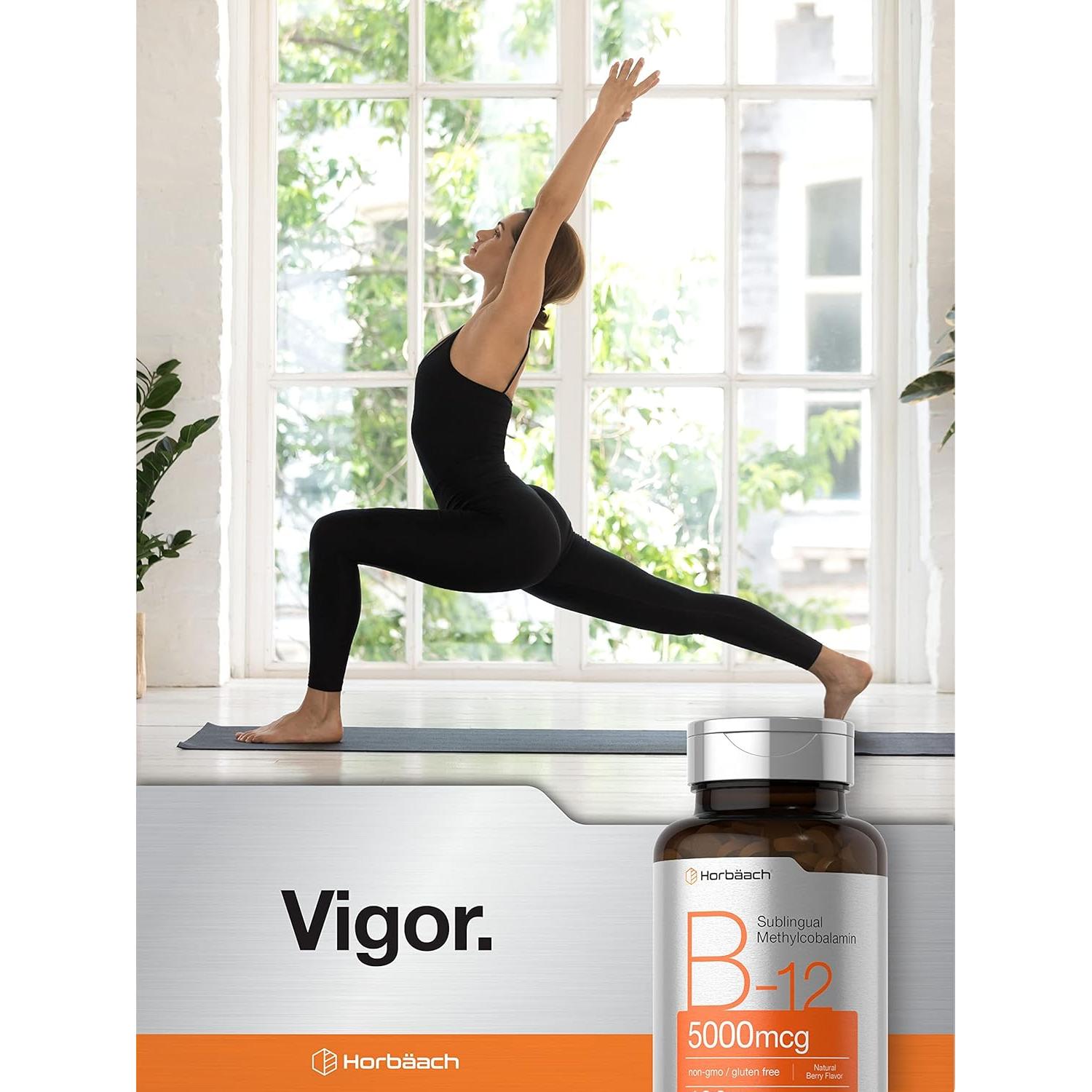 Suplemento de Vitamina B12 Horbaach 5000 mcg 120 Tabletas Sublinguales