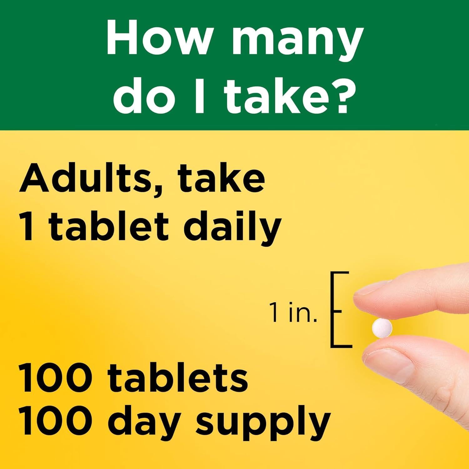 Vitamina B6 Nature Made 100 mg 100 Tabletas Sin Sabor