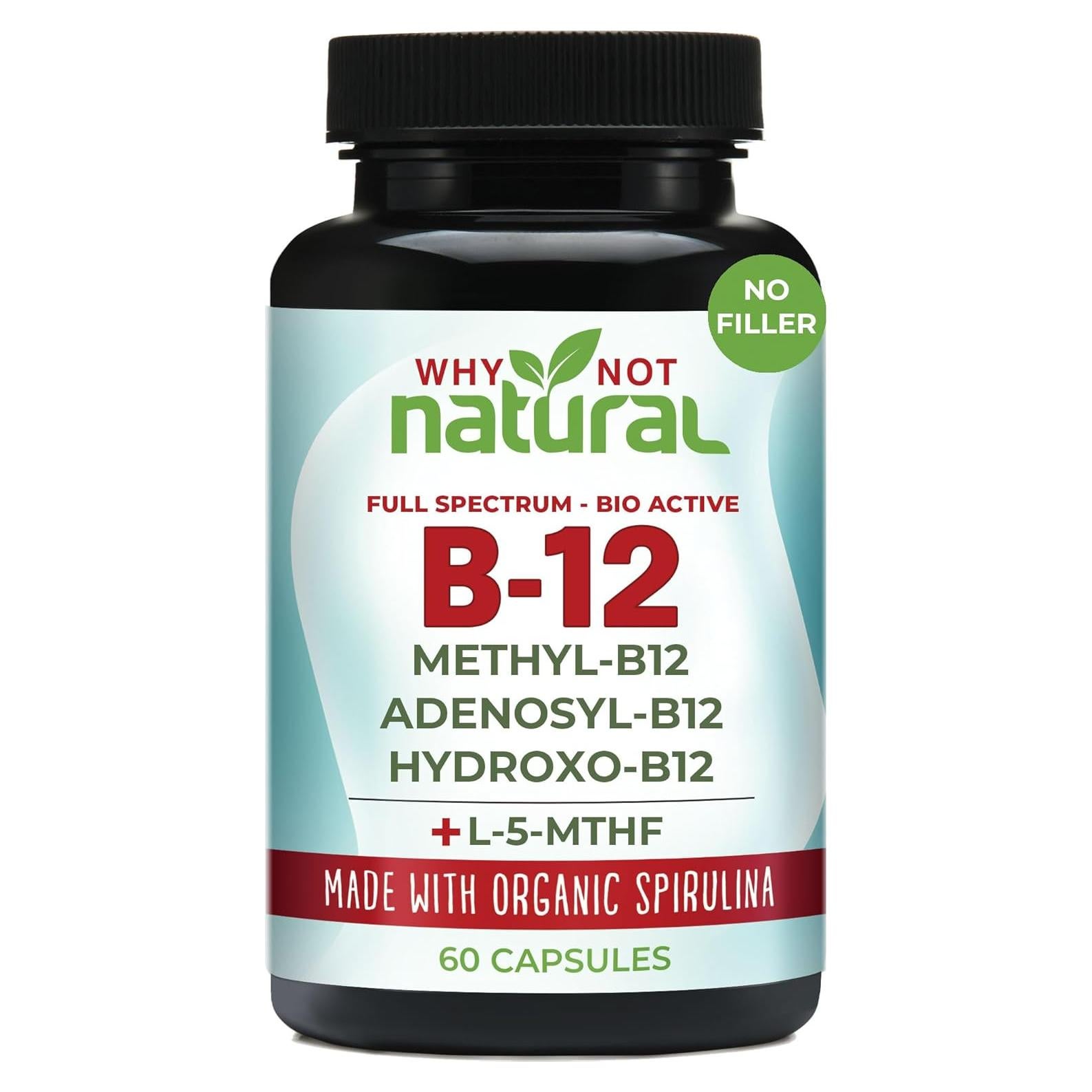 Suplemento de Vitamina B12 Natural 5000 mcg WhyNotNatural