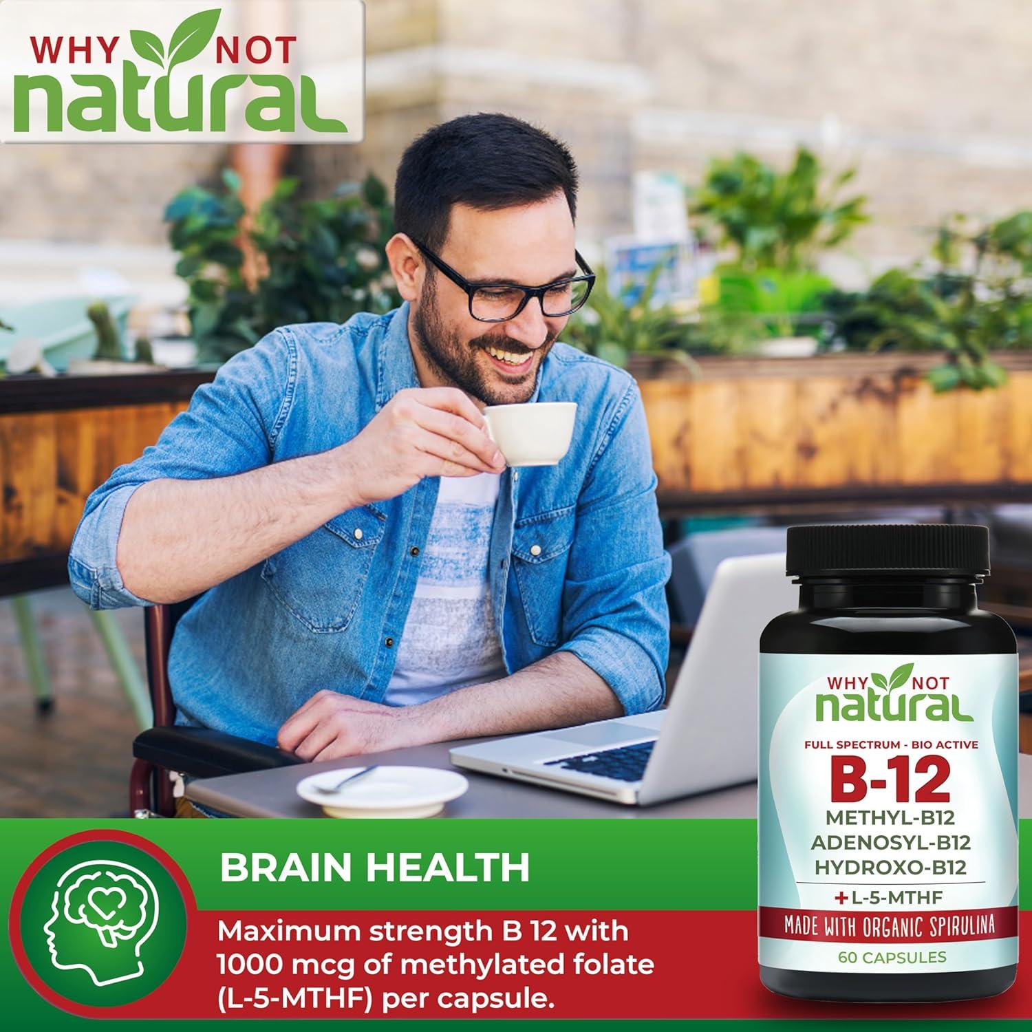 Suplemento de Vitamina B12 Natural 5000 mcg WhyNotNatural