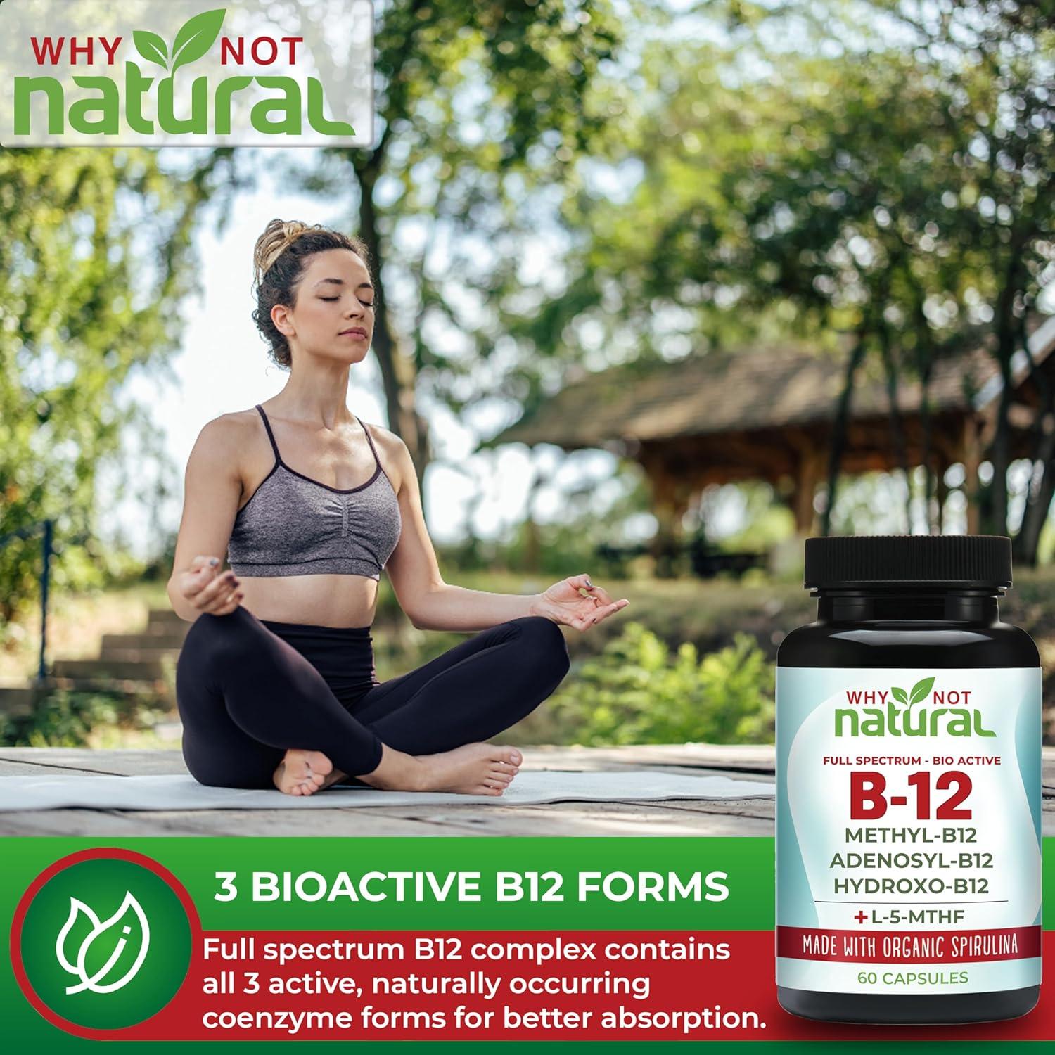 Suplemento de Vitamina B12 Natural 5000 mcg WhyNotNatural