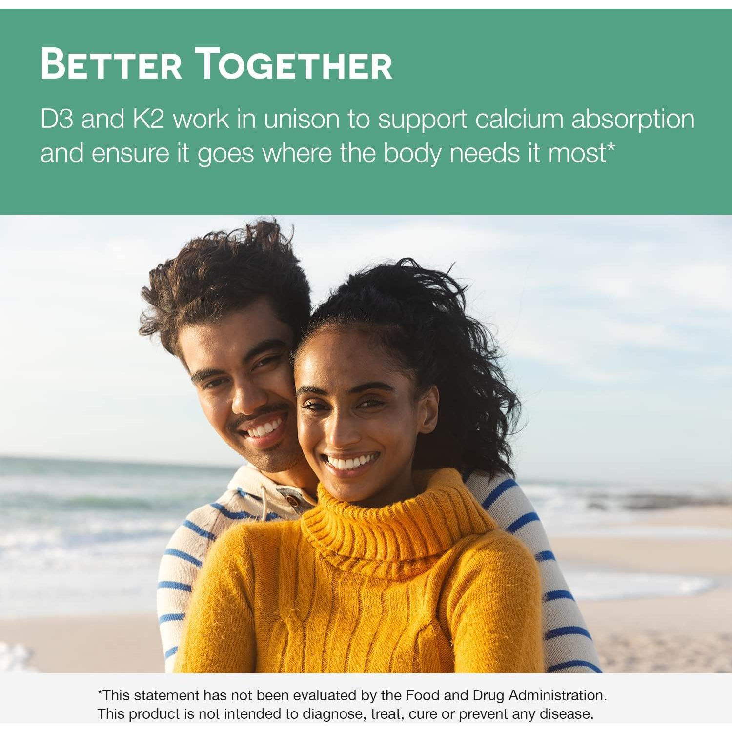 EZ Melts Vitaminas D3 K2 5000 UI Sin Azúcar 90 Tabletas