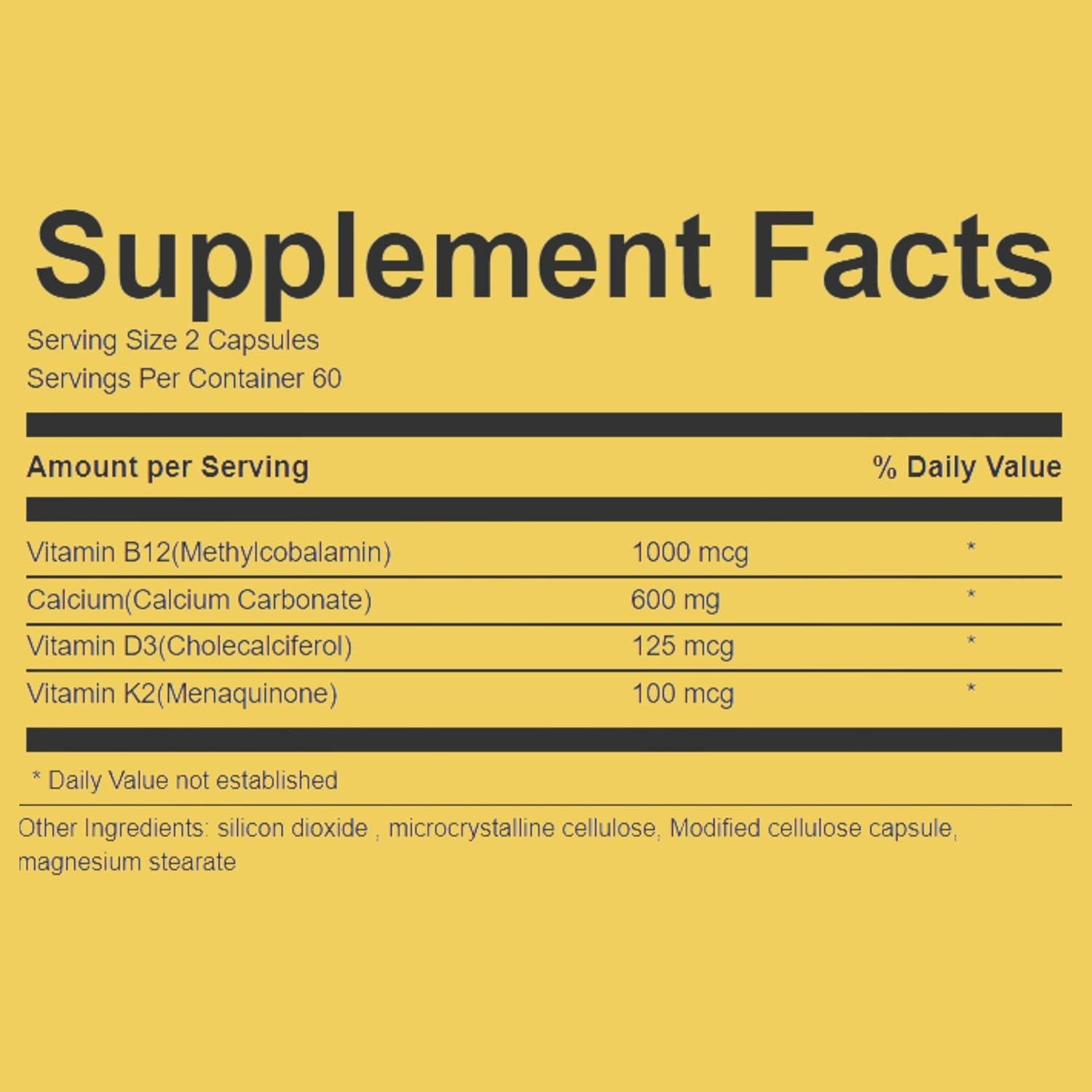 Suplemento de Calcio 600mg + Vitamina D3 5000iu + K2 + B12 TheraSuva, 120 Gelatinas Blandas