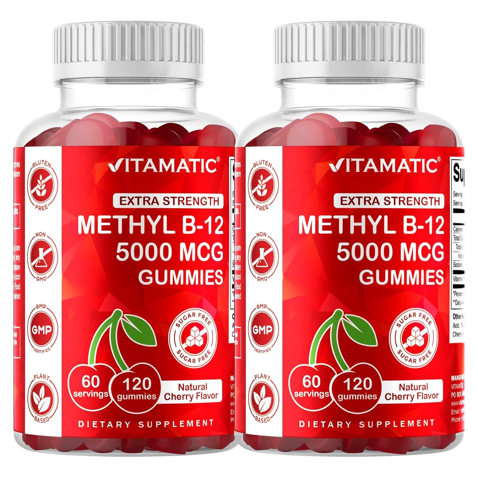 Vitamatic Gominolas Vitamina B12 Extra Fuerte 5000 mcg - 120 Unidades