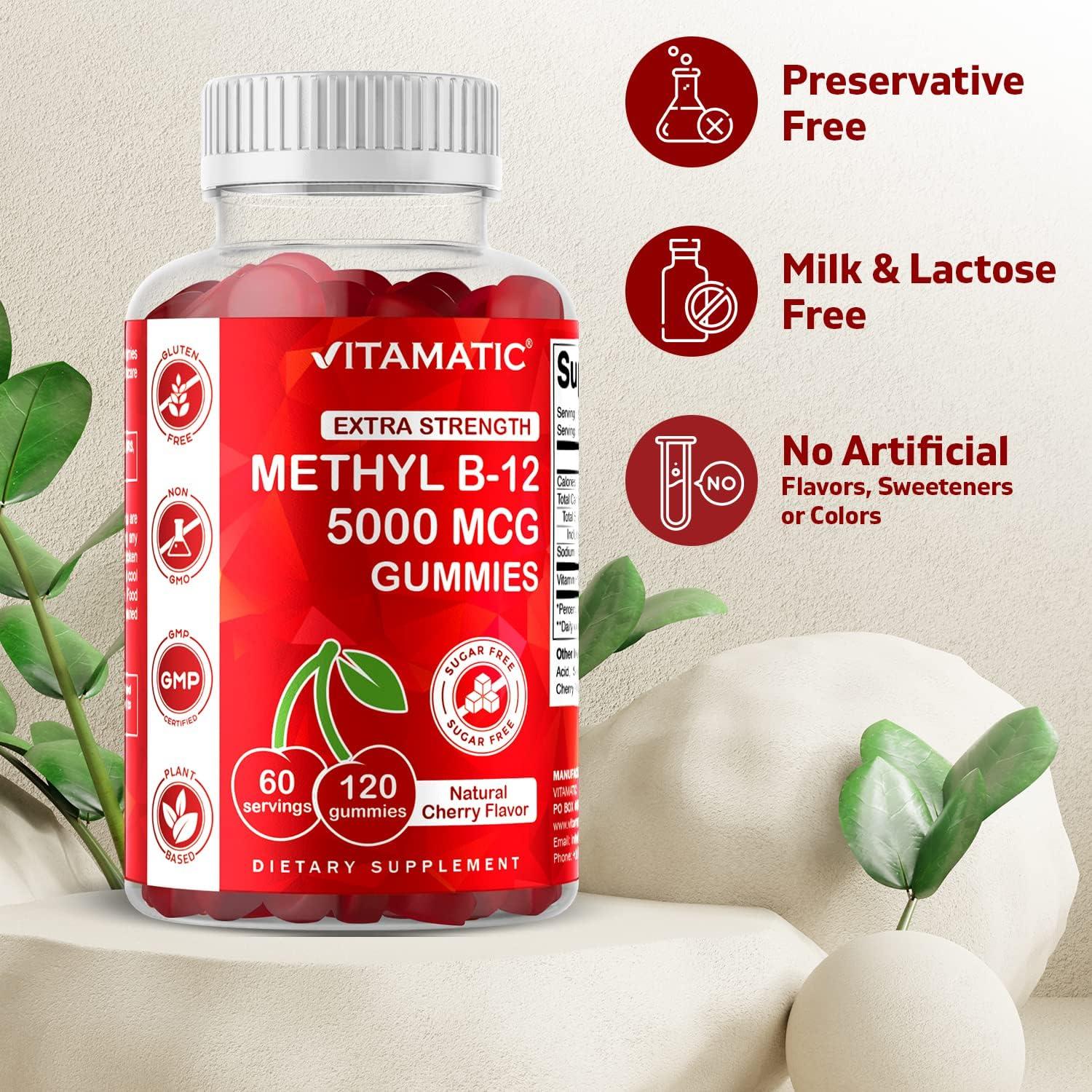 Vitamatic Gominolas Vitamina B12 Extra Fuerte 5000 mcg - 120 Unidades