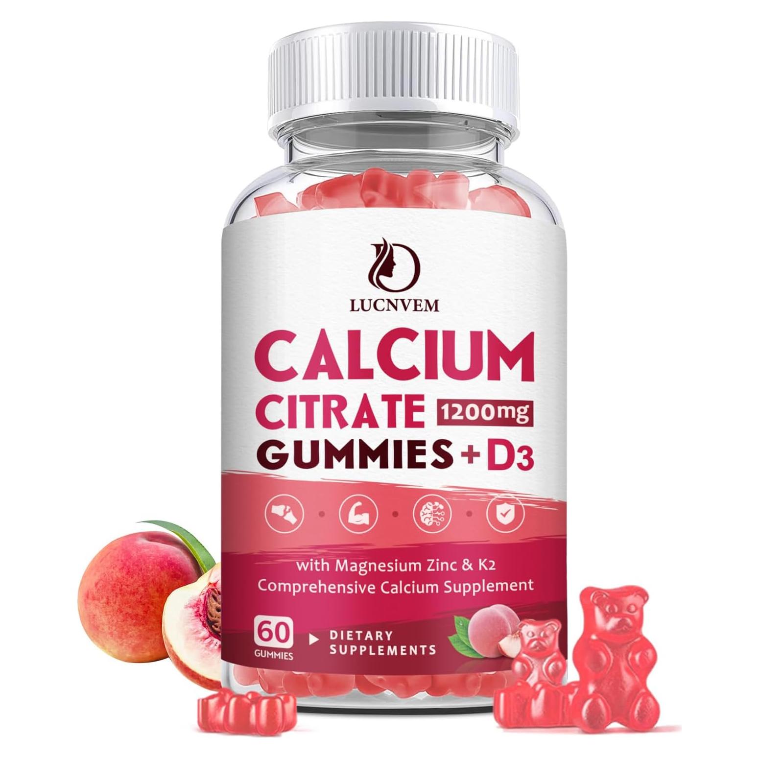 Gomas de Citrato de Calcio 1200mg LUCNVEM con Vitamina D3