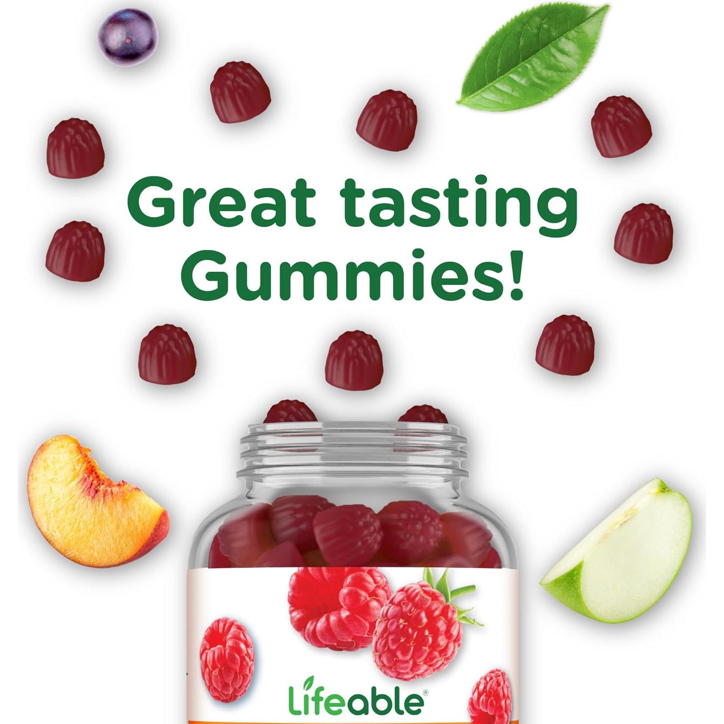 Gomitas de Vitamina B12 Lifeable Sin Azúcar 1000 mcg 90 Unidades