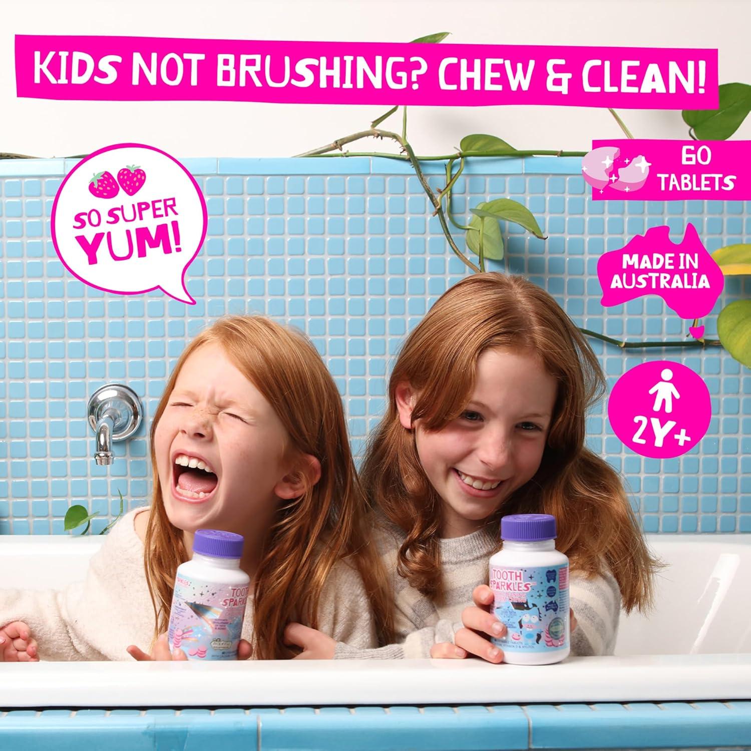 Chispas de Diente Jack N' Jill - Masticables de Calcio Fresa 60 Tabletas