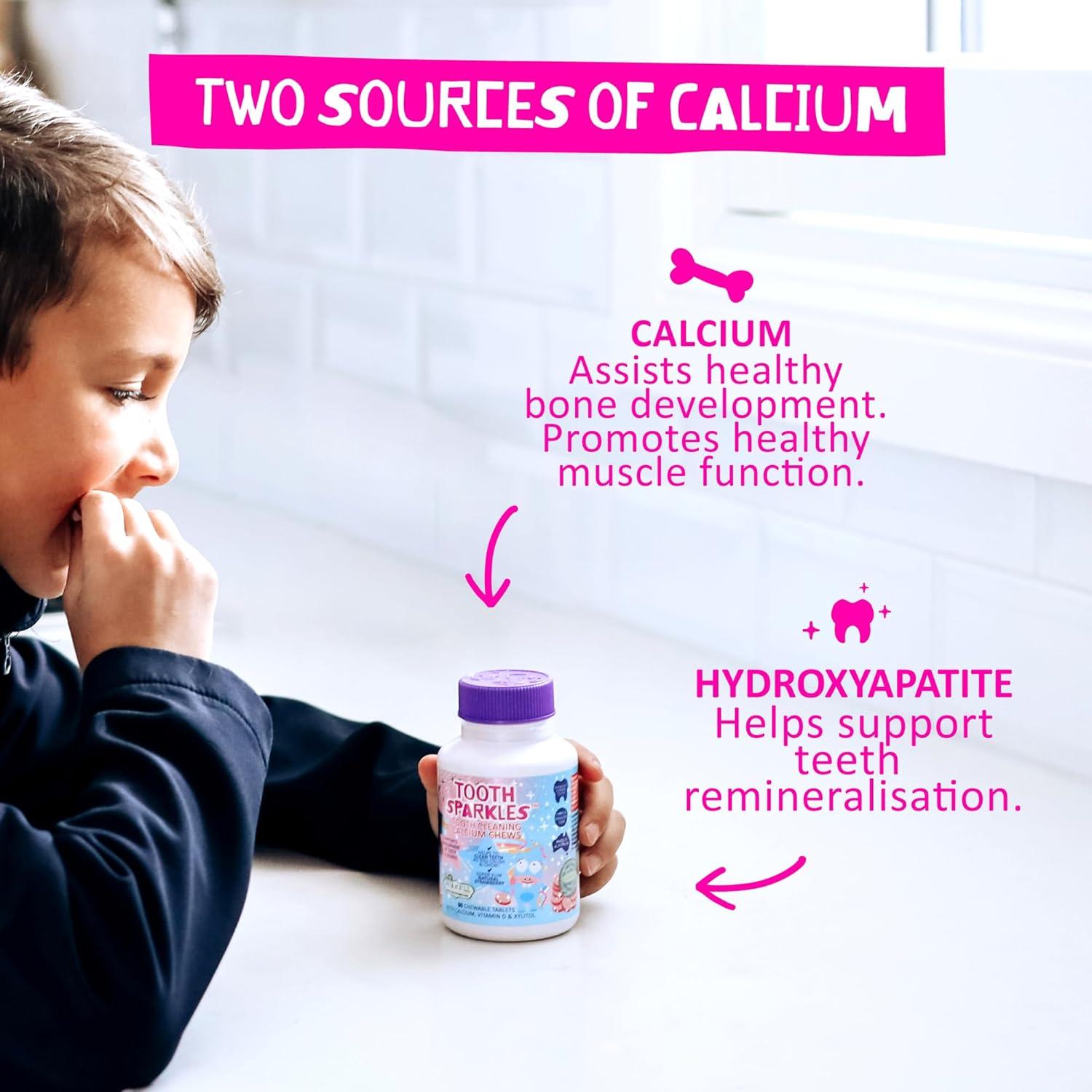 Chispas de Diente Jack N' Jill - Masticables de Calcio Fresa 60 Tabletas