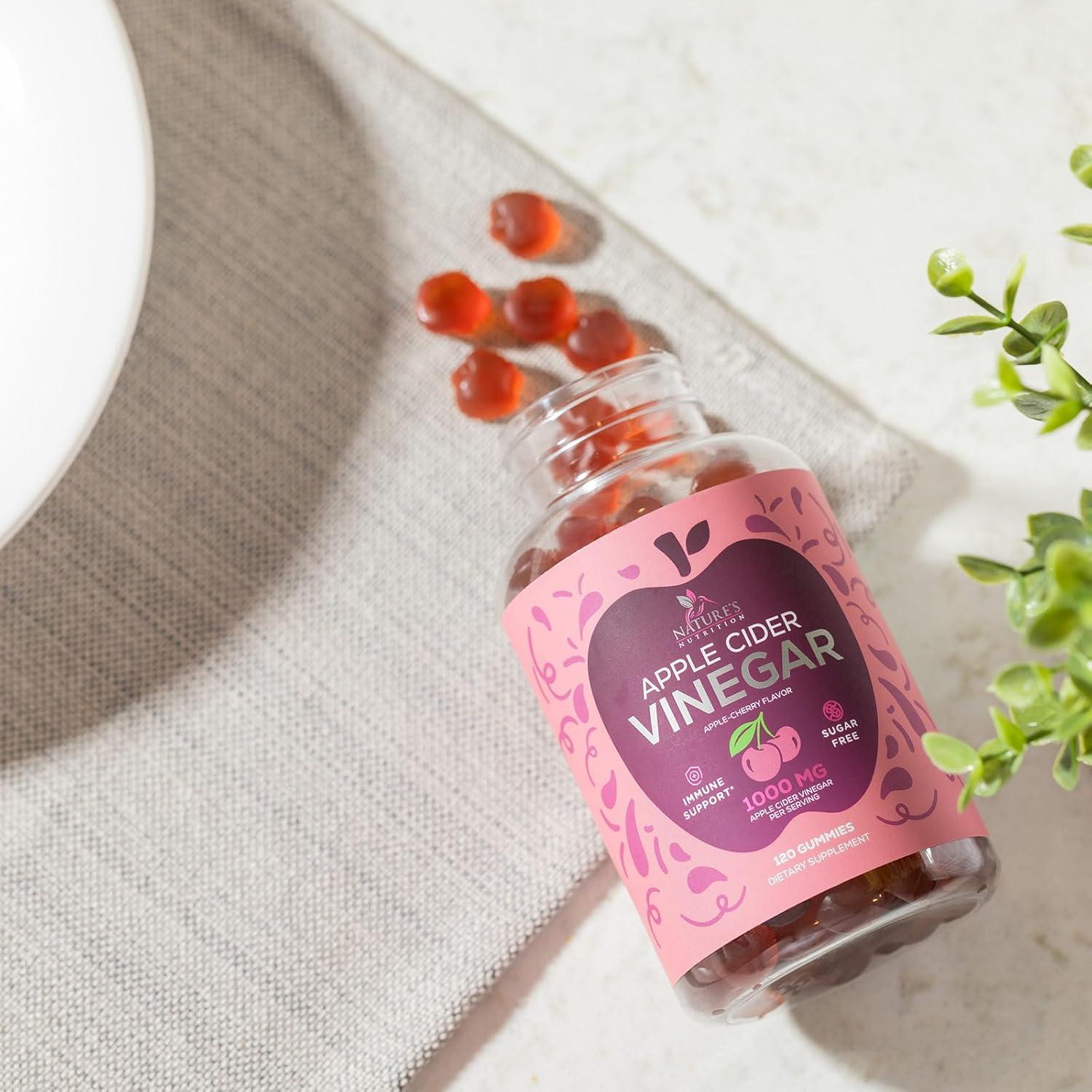 Gomitas de Vinagre de Manzana Veganas 1000mg - 120 Unidades