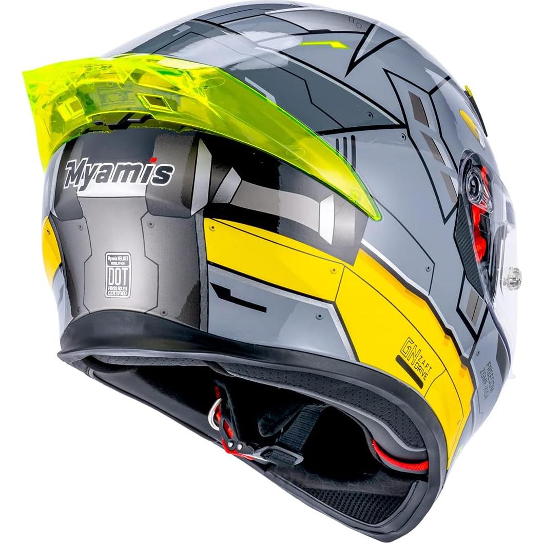 Casco de motocicleta Myamis FF-K5-1 con visera ahumada