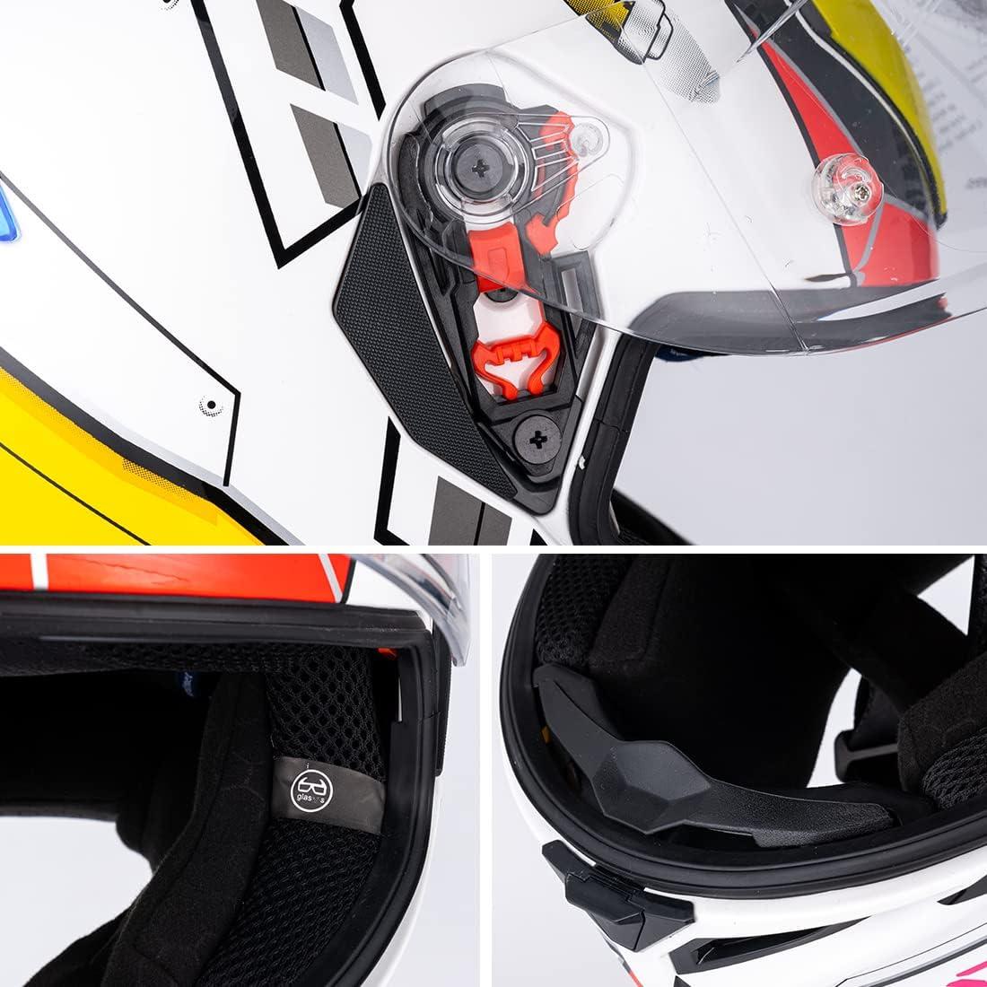 Casco de motocicleta Myamis FF-K5-1 con visera ahumada