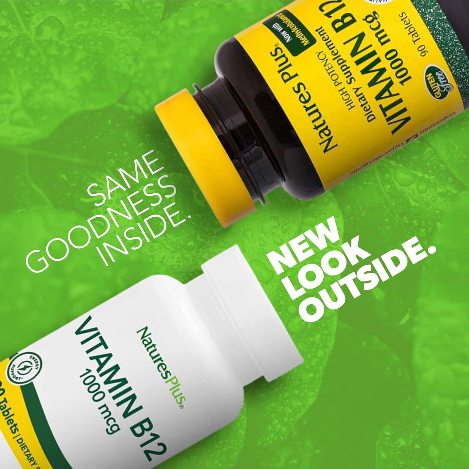 Vitamina B12 Metilcobalamina NaturesPlus 1000 mcg 90 Tabletas