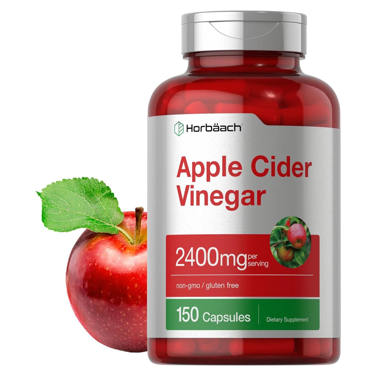 Cápsulas de Vinagre de Sidra de Manzana Horbaach 2400mg 150 Conteo