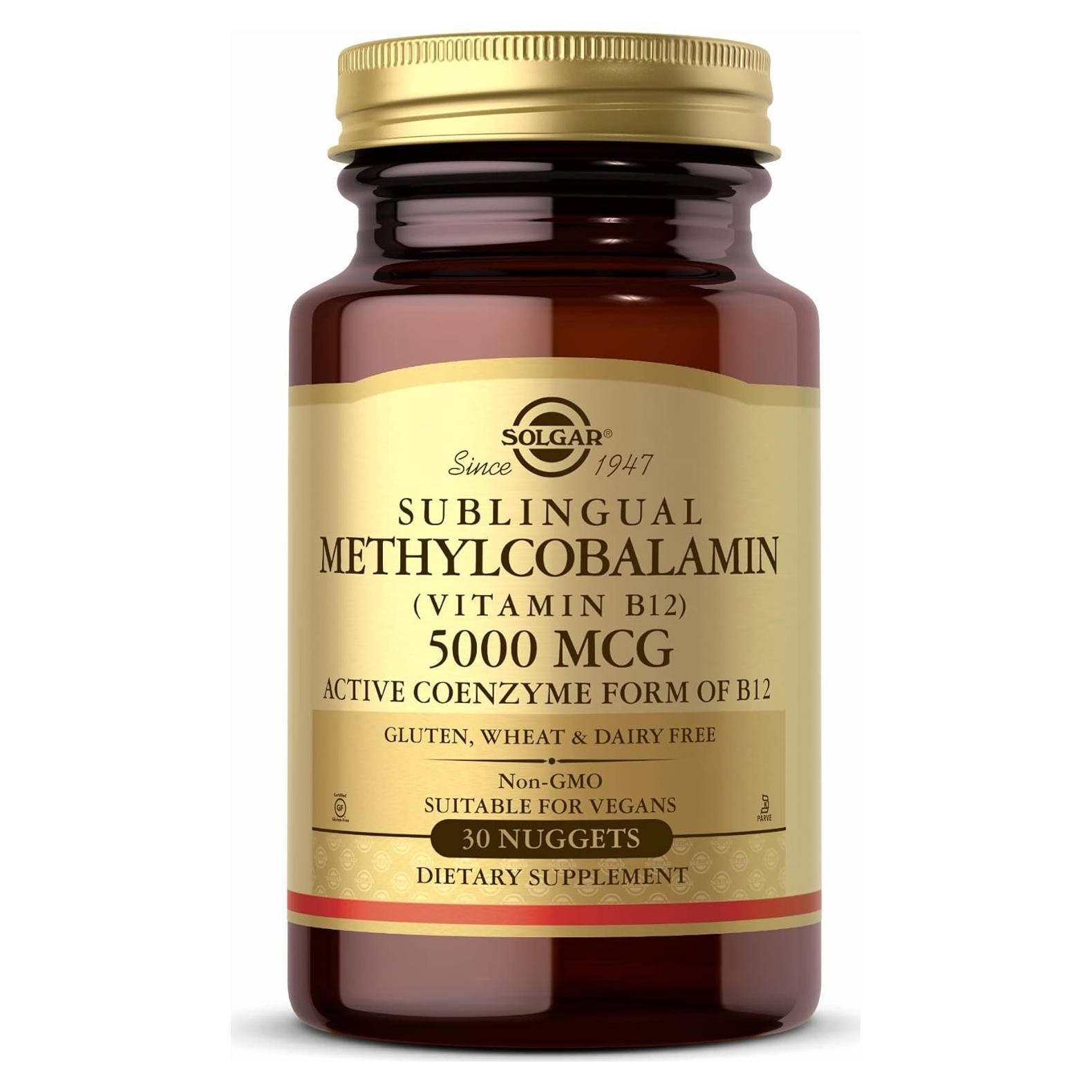 Solgar Metilcobalamina B12 5000 mcg 30 Nuggets Vegano