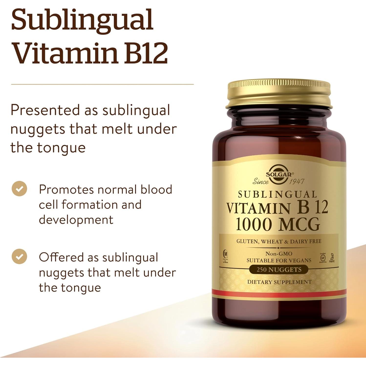 Vitamina E 670 mg y B12 1000 mcg Solgar - 100 Gelatinas y 250 Nuggets