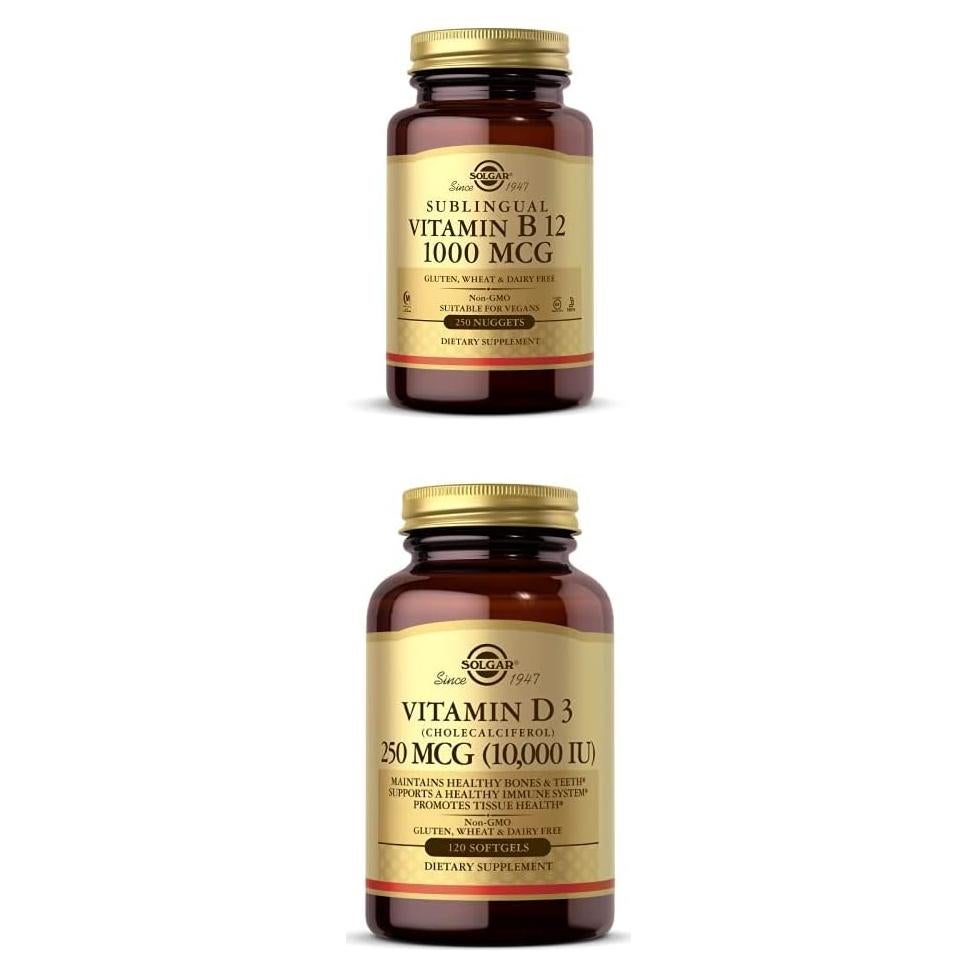 Solgar Vitamina B12 1000 mcg y D3 250 mcg 120 Gelatinas