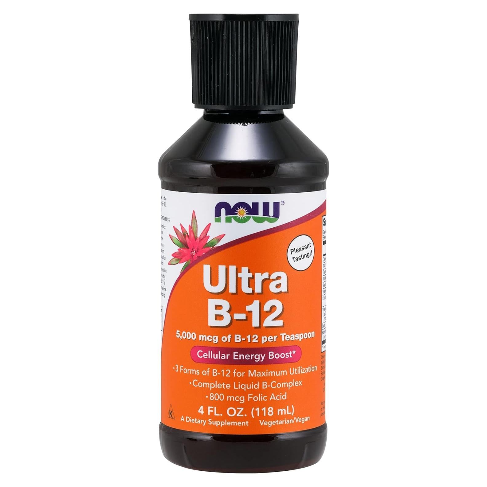 Now Foods Ultra B-12 Líquido 113.4 g - Suplemento Vegano