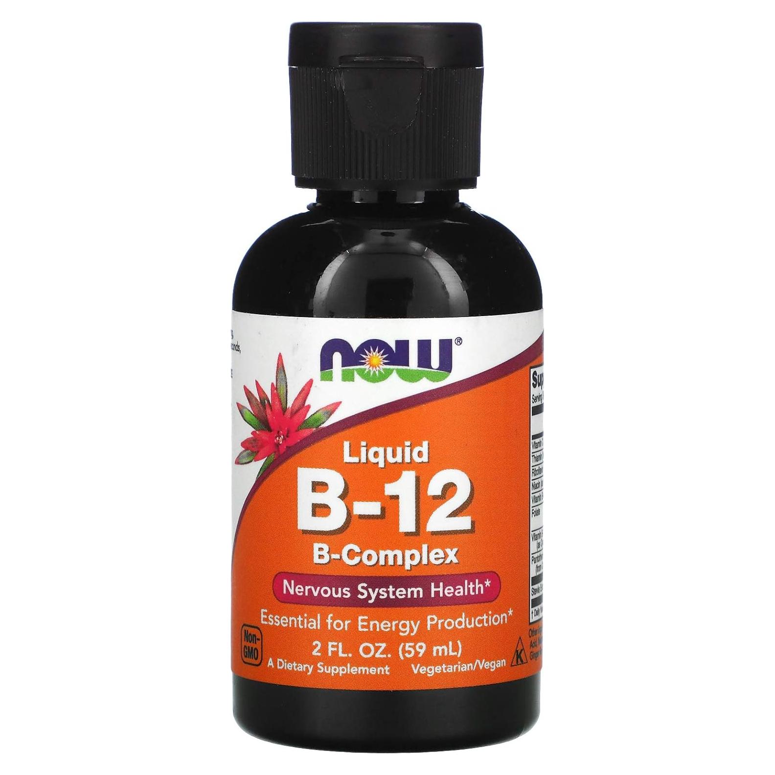 Suplemento Líquido B-12 NOW Foods 80g - Energía y Salud