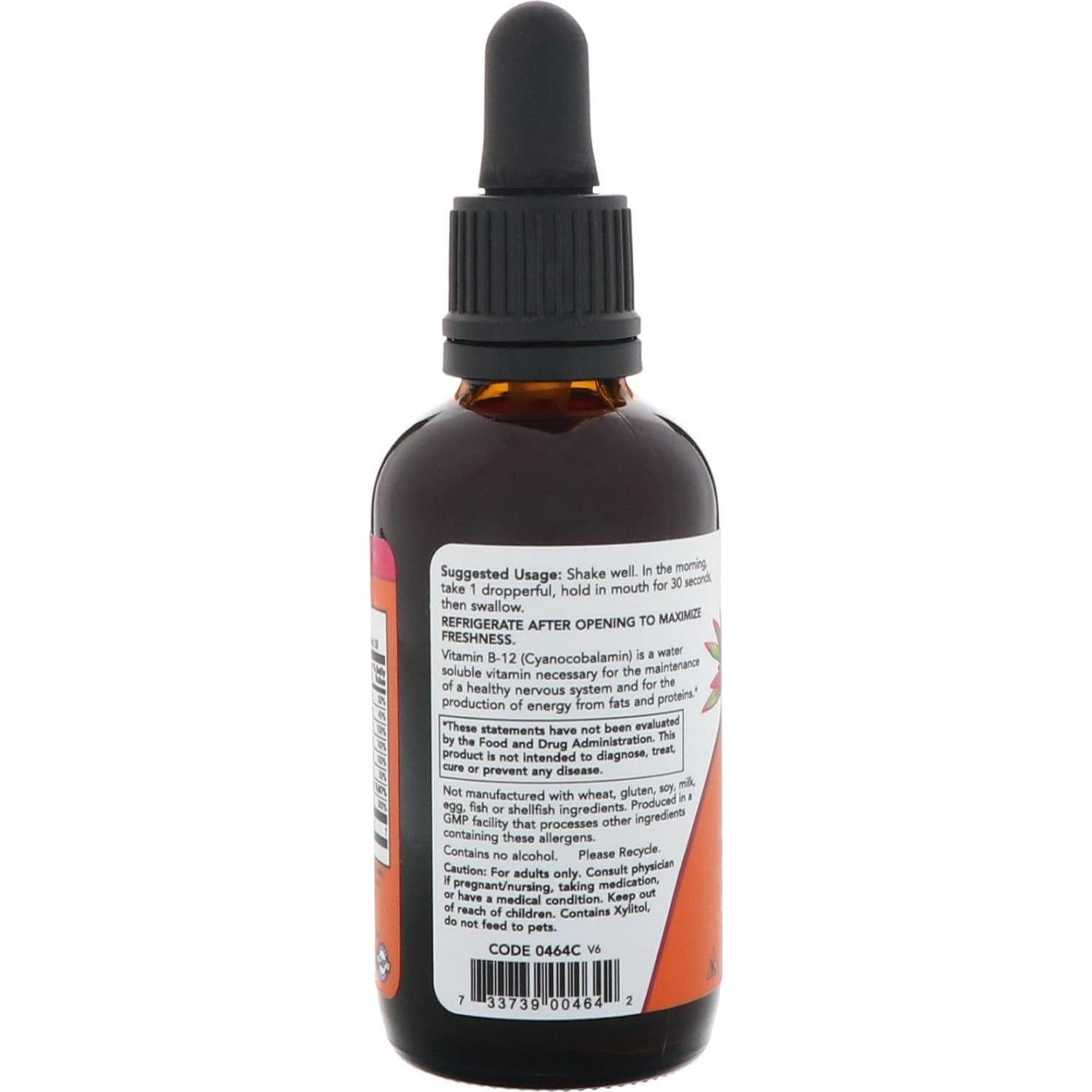 Suplemento Líquido B-12 NOW Foods 80g - Energía y Salud