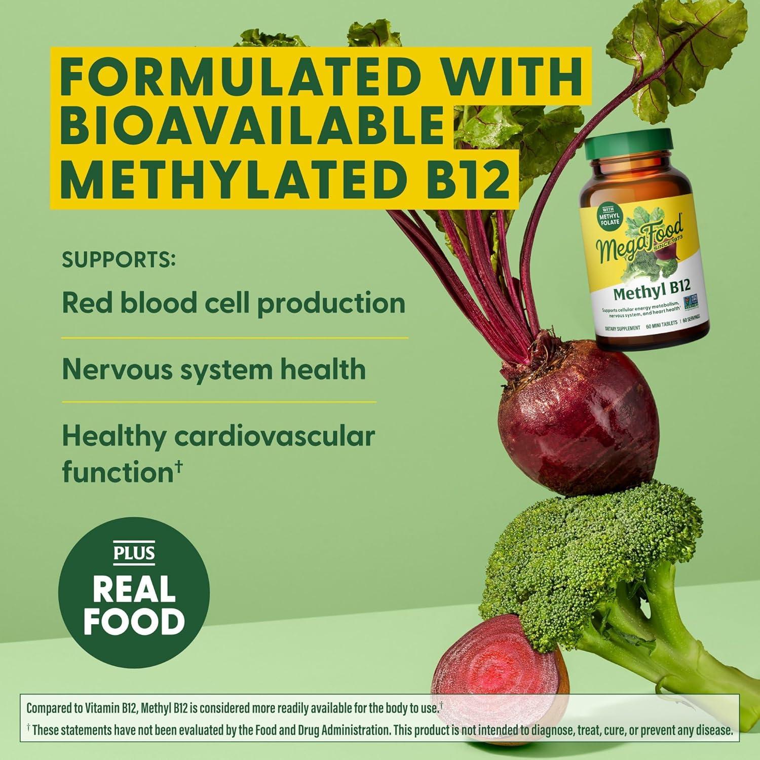 MegaFood Methyl B12 Vegano 90 Tabletas - Energía y Salud