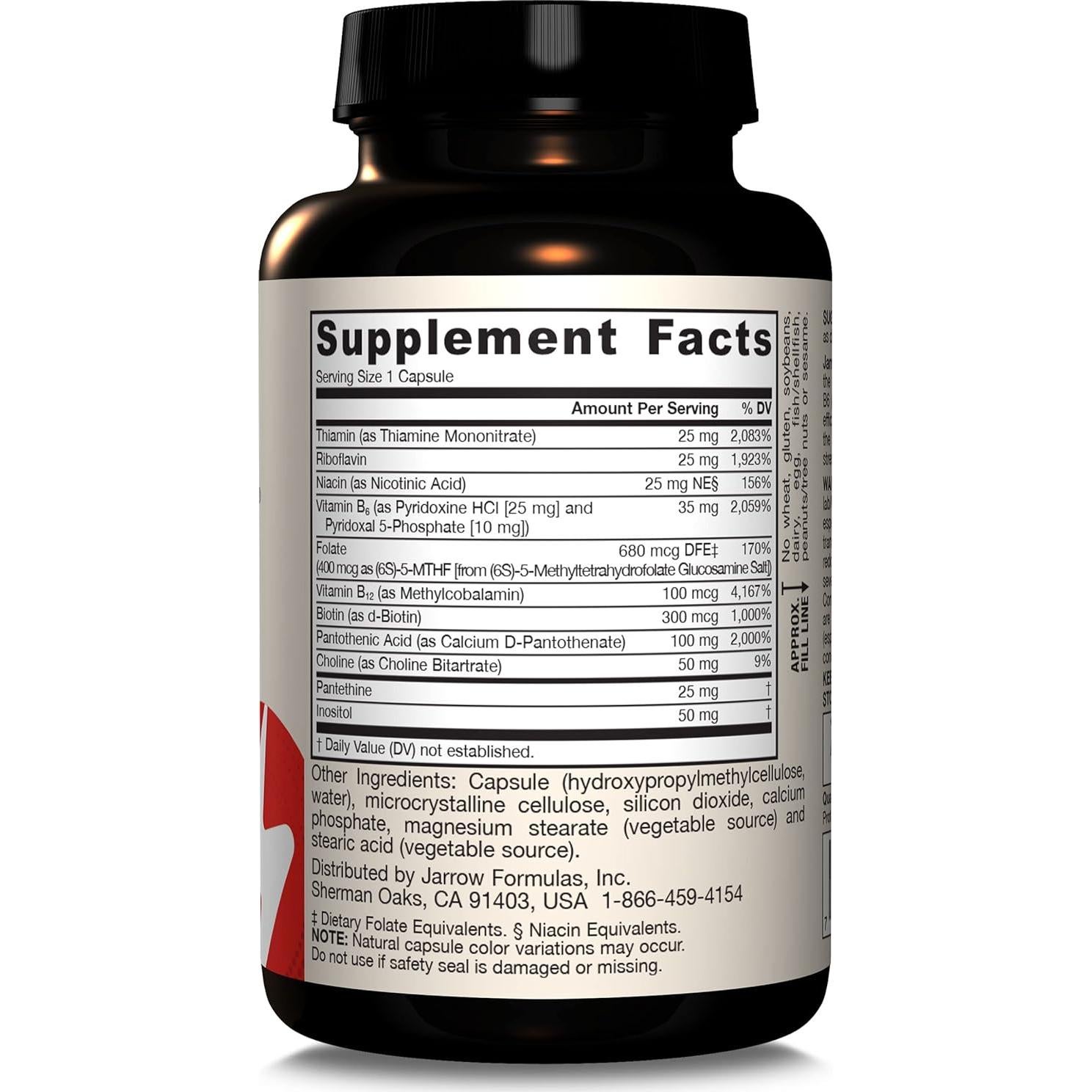 Suplemento Complejo B Jarrow Formulas B-Right 100 Cápsulas